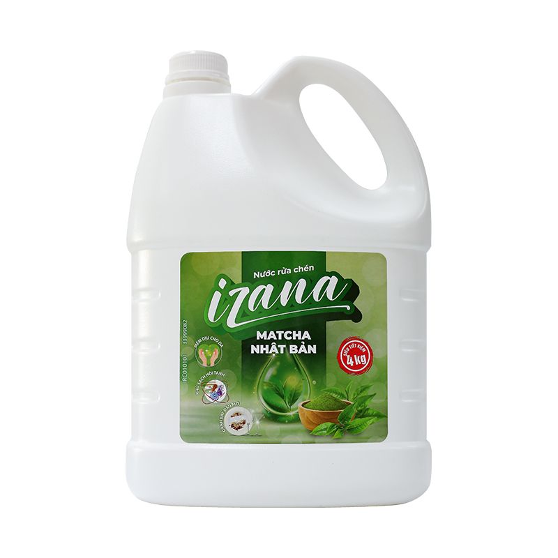 Nước rửa chén Izana Matcha Nhật Bản 4kg (4 can/thùng)