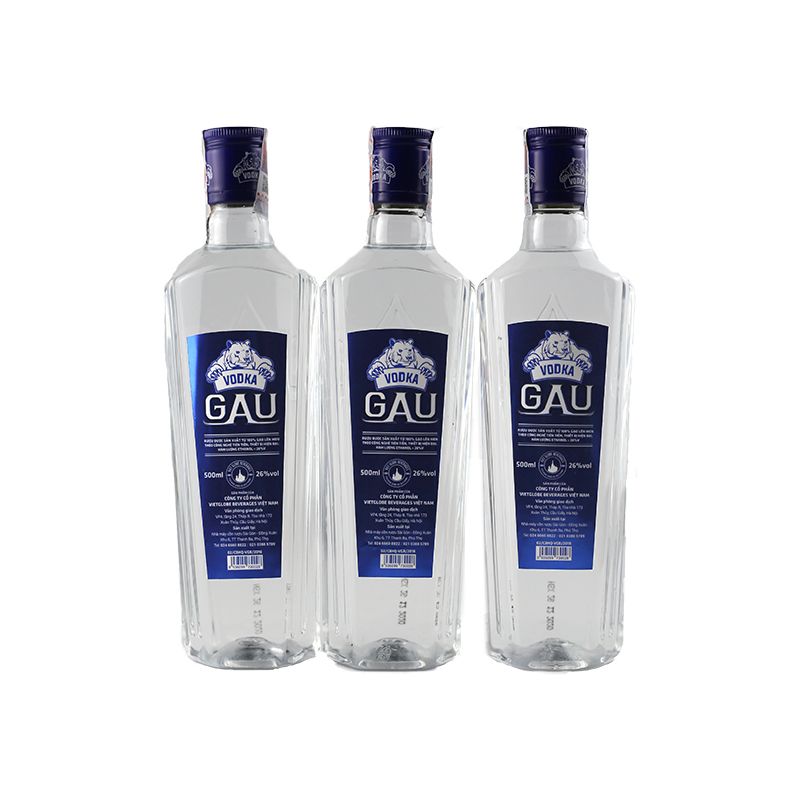 Rượu chai PET Vodka Gấu 26%-0,5L (12 chai/ thùng)