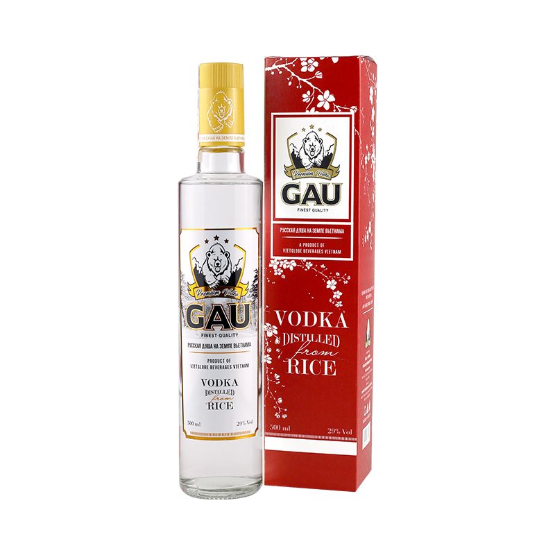 Rượu chai thủy tinh Vodka Gấu 29%-0,5L (12 chai/ thùng)