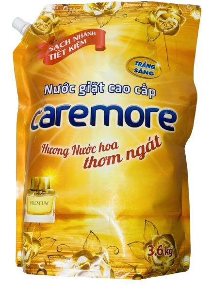 Nước giặt cao cấp Caremore hương nước hoa dạng túi 3,6 kg (4 túi/thùng)