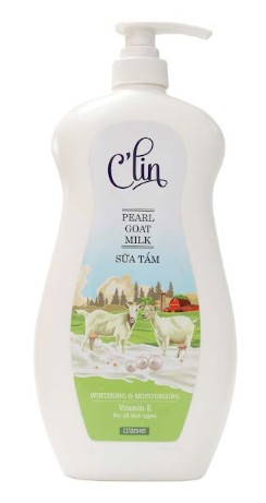 Sữa tắm C'LIN Sữa dê Ngọc trai 1L (6 Chai/ thùng)