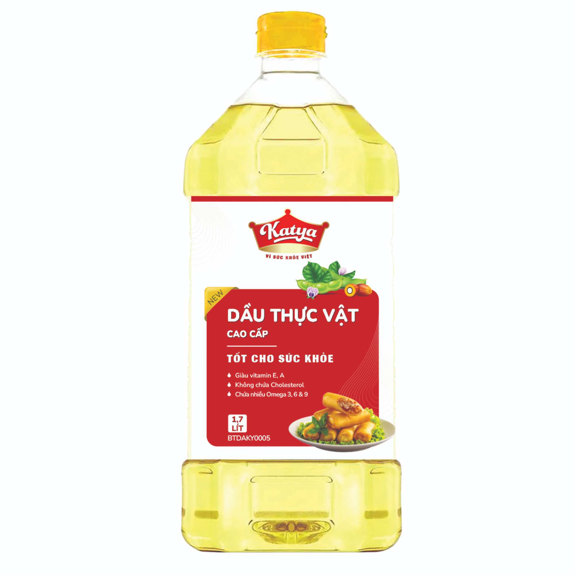 Dầu thực vật cao cấp Katya 1,7L (6 chai/thùng)