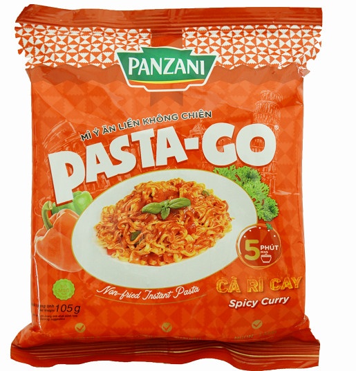 Pasta-Go Mì Ý ăn liền không chiên – cà ri cay 105g (30 gói/thùng)