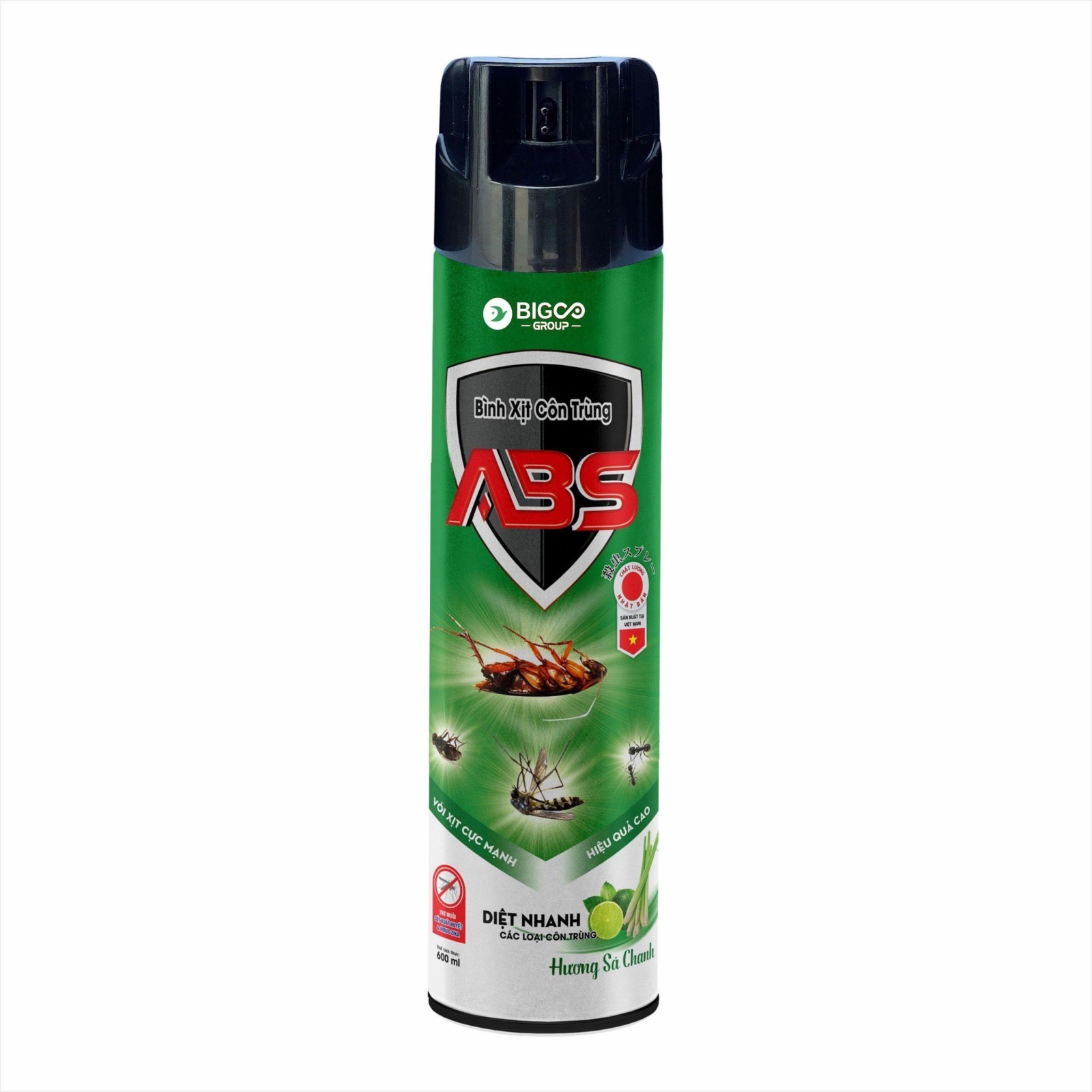 Bình xịt côn trùng ABS Hương Sả Chanh 600ml (24 bình/thùng)