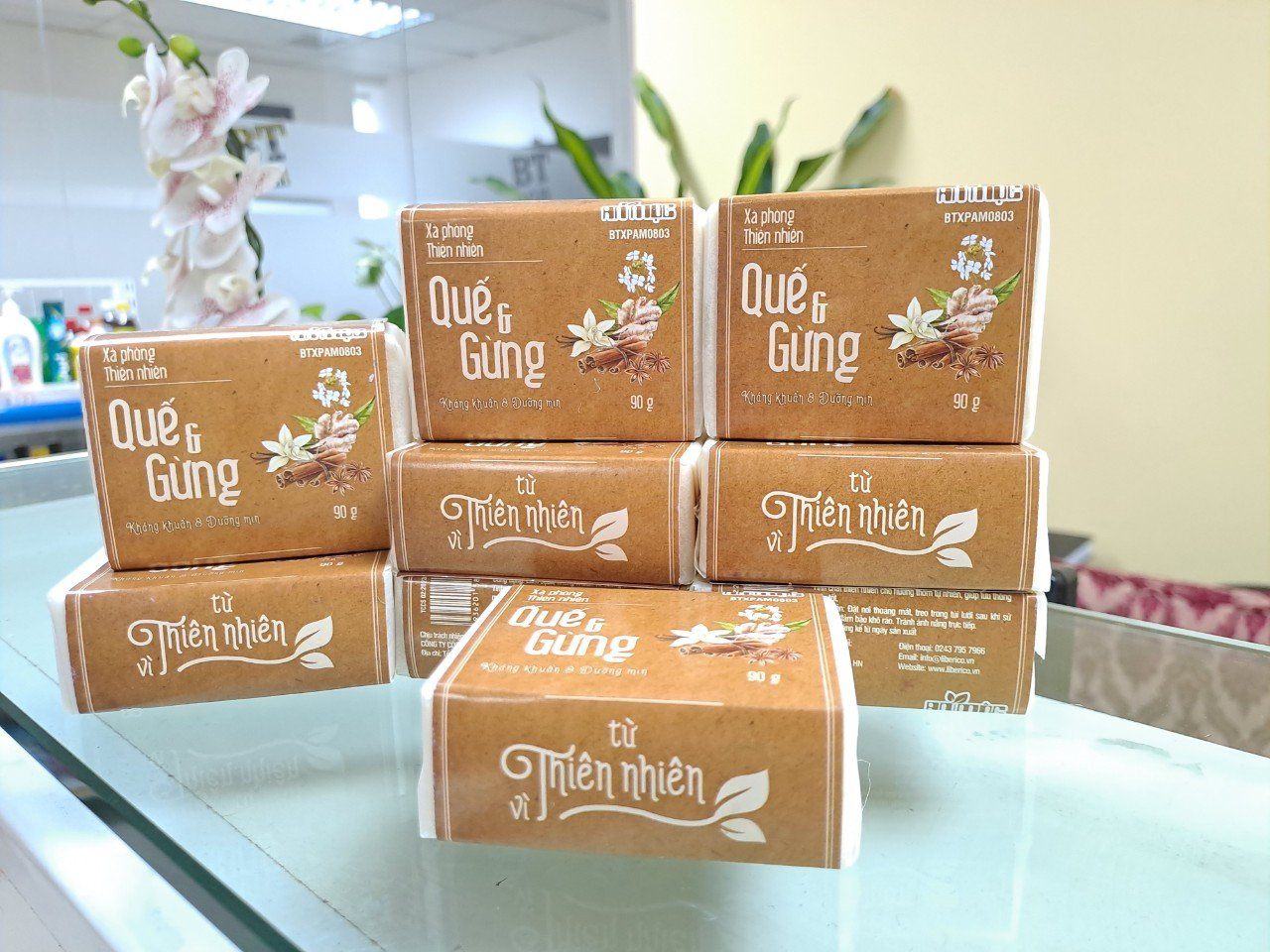 Xà phòng thiên nhiên An Mộc hương quế gừng 90g