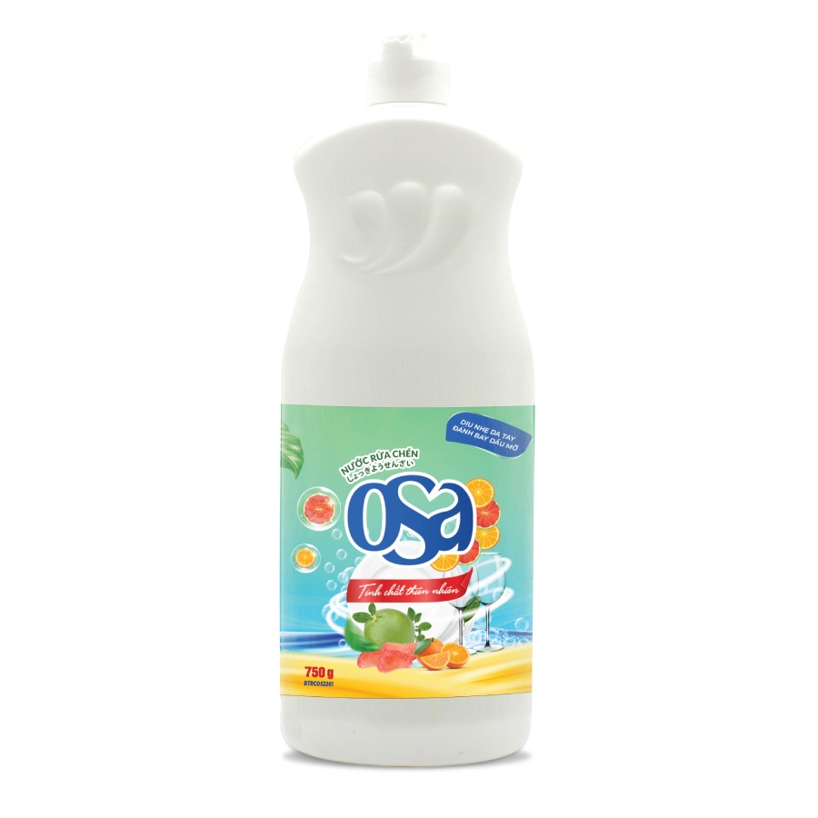 Nước rửa chén OSA tinh chất thiên nhiên 750g (18 chai/thùng)