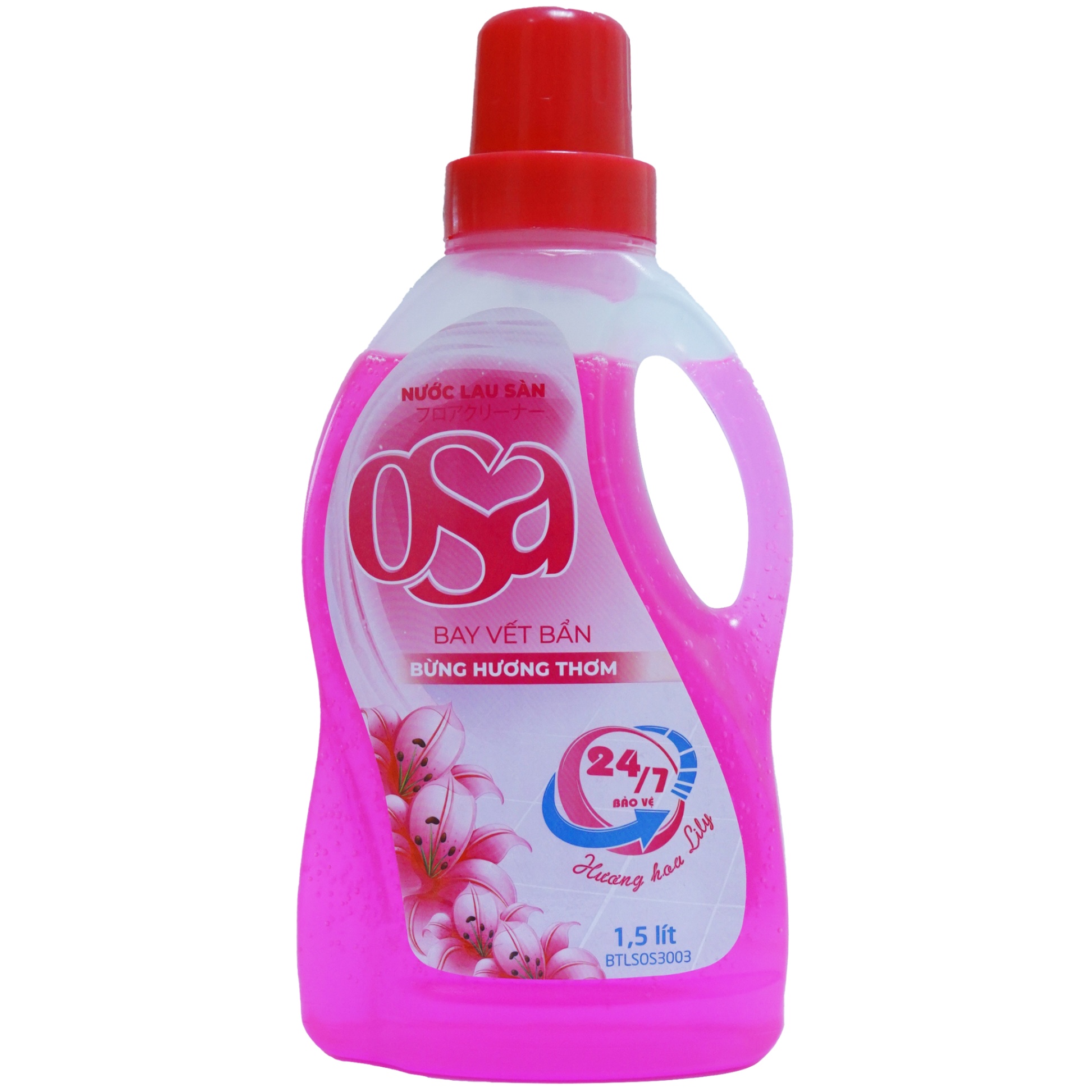 Nước lau sàn OSA Hương Hoa Lily 1,5L (8 chai/thùng)