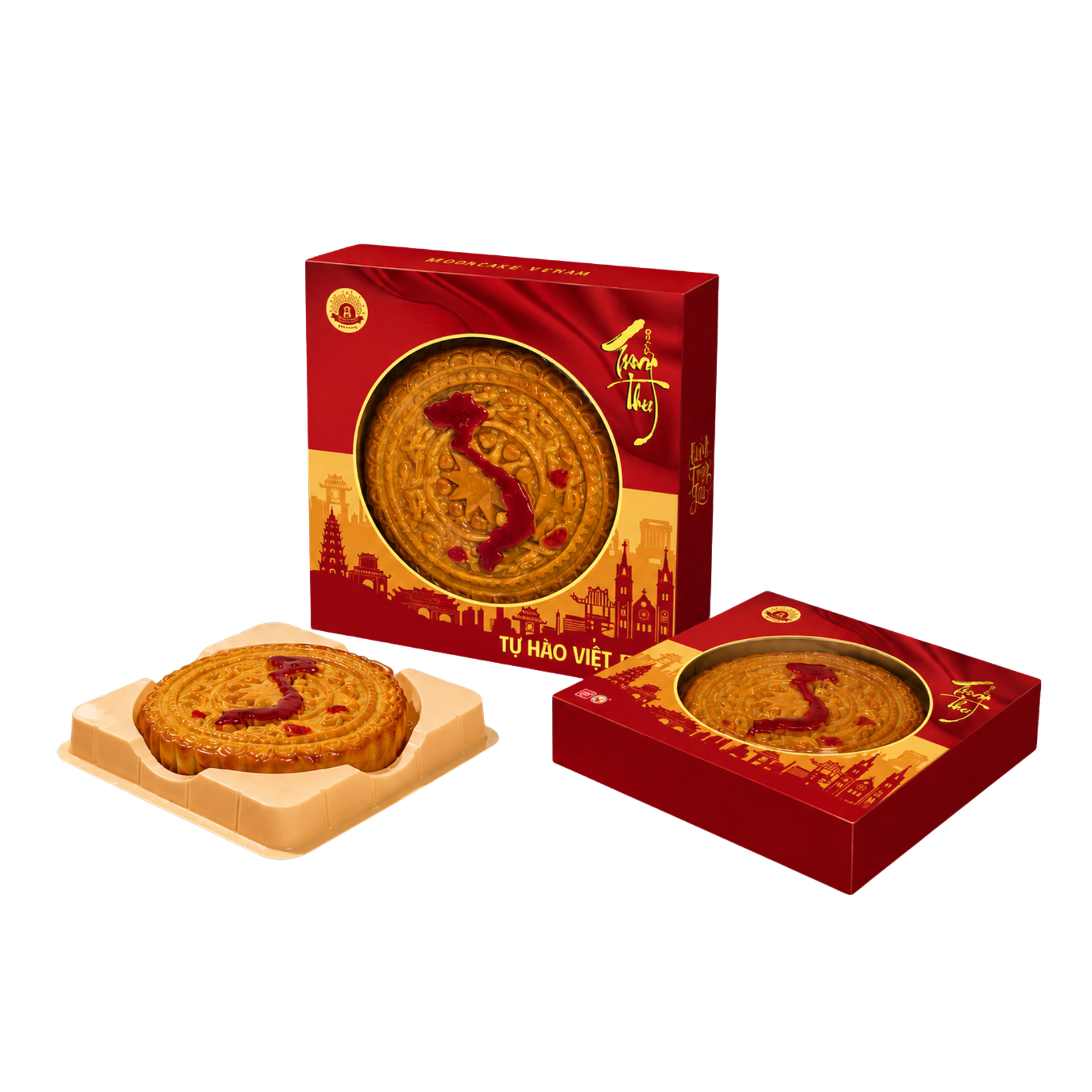 Bánh Trung thu Tổ quốc (Bánh nướng cốm dừa) 350g