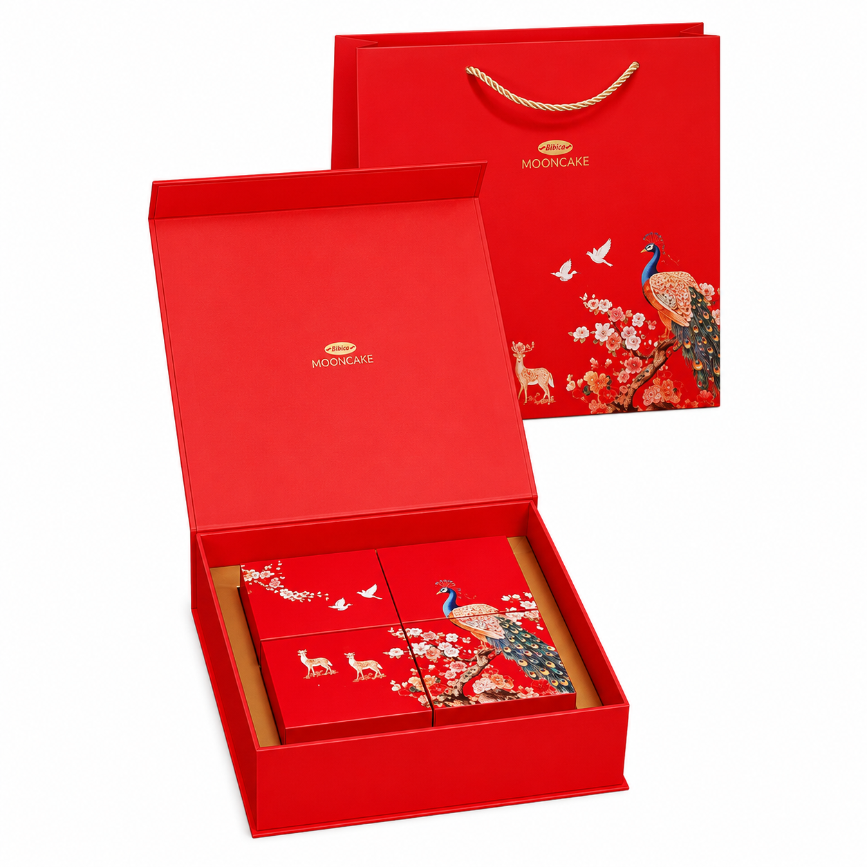Bánh trung thu cao cấp Bách nguyệt đỏ 600g (BND)