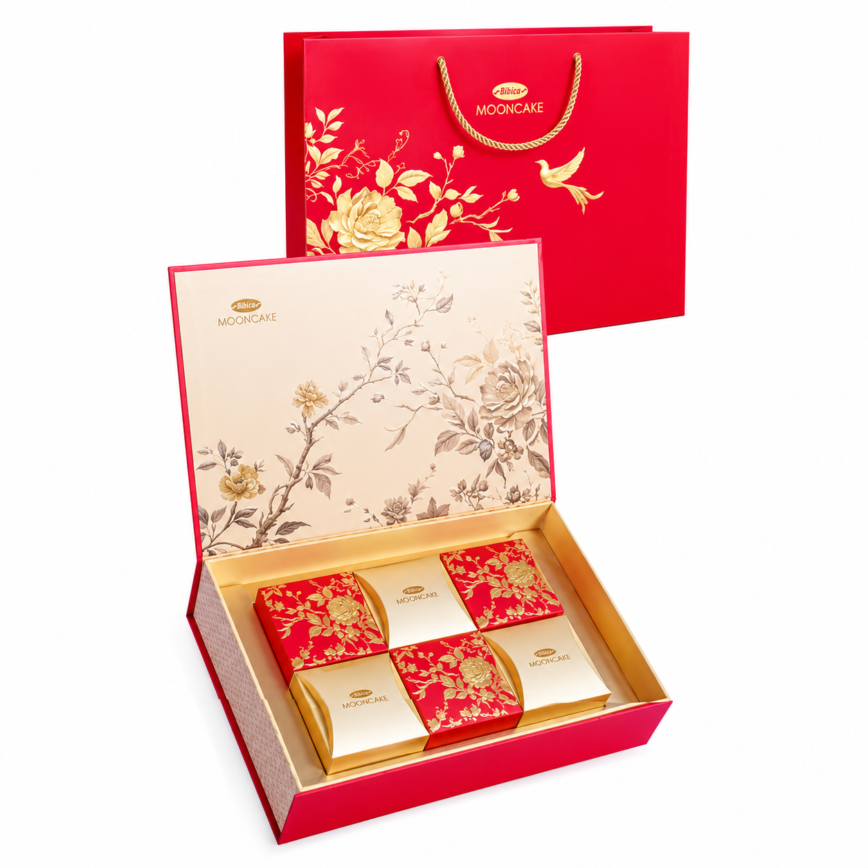 Bánh trung thu cao cấp Kim Nguyệt Đỏ 480g (KND)