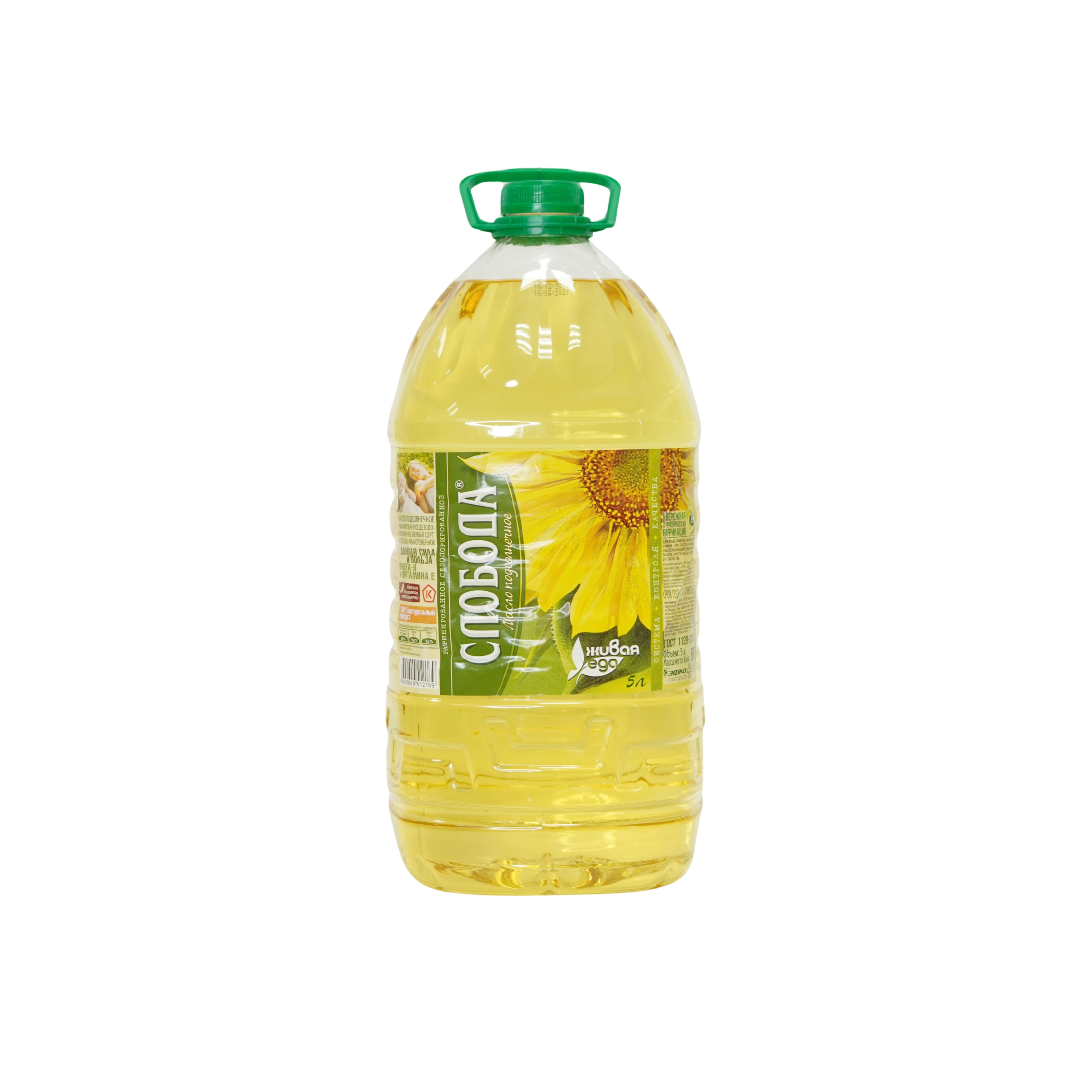 Dầu hướng dương Sloboda tinh luyện, ép lạnh hạng nhất 5L (3 Chai/Thùng)