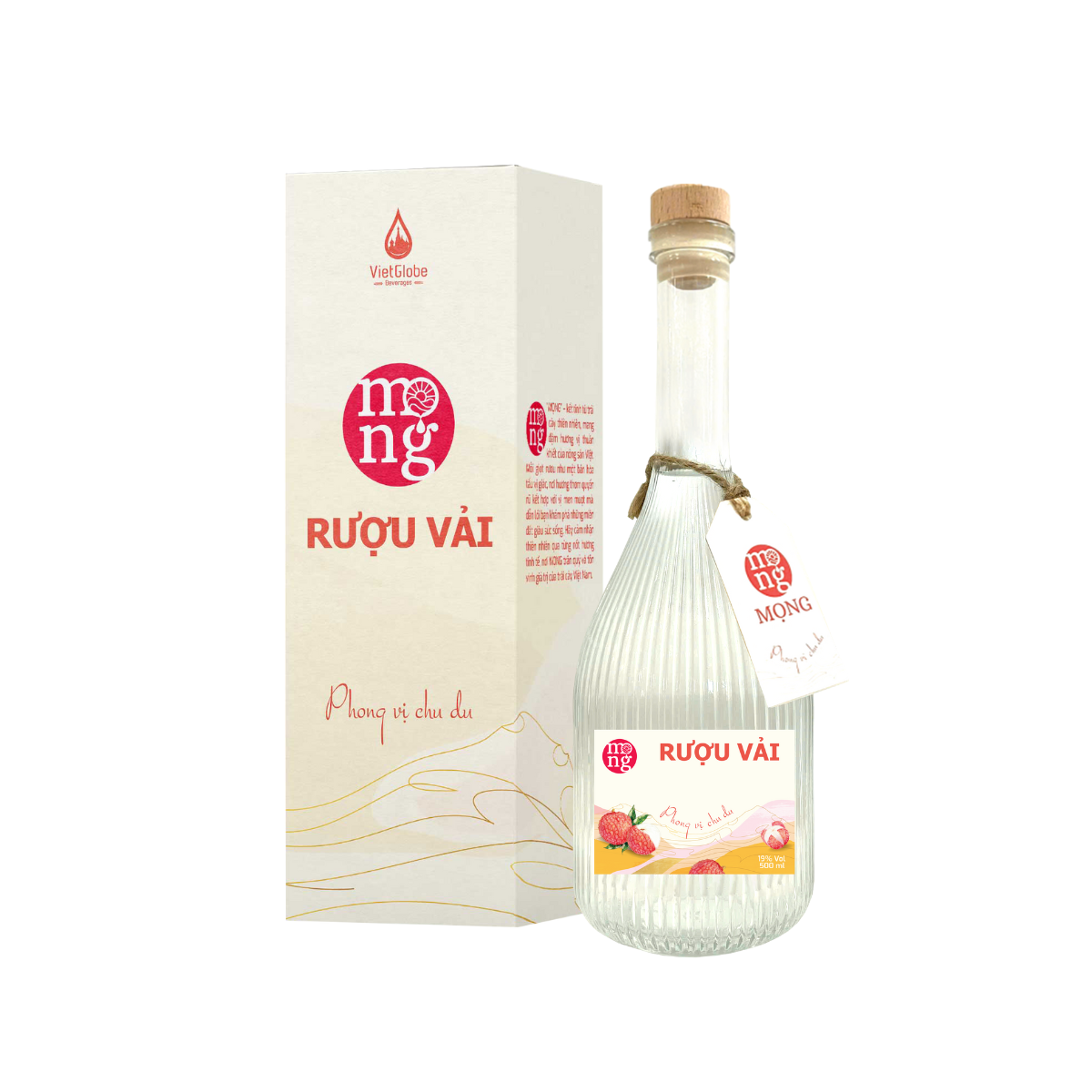 Mọng rượu Vải 19%v chai TT 500ml