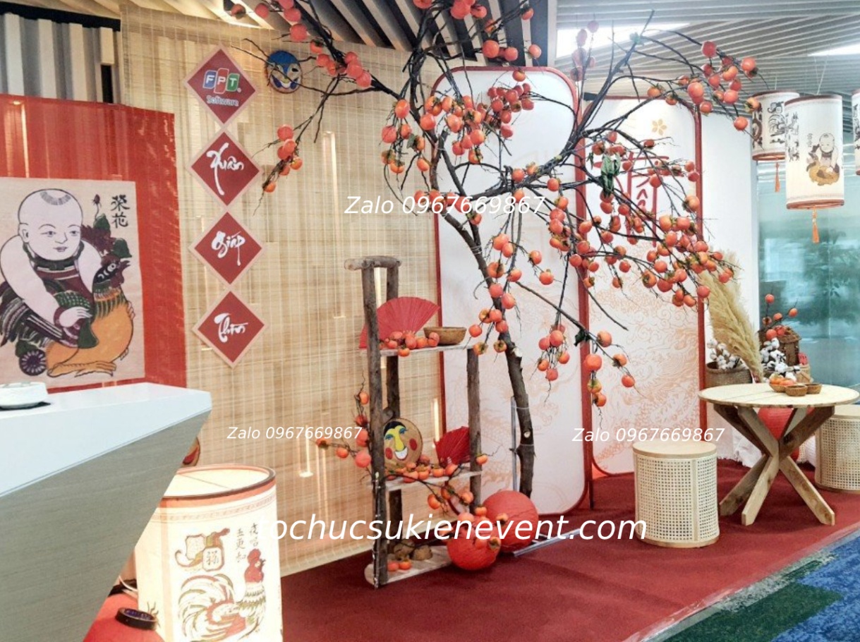 Set decor trang trí tết giáp thìn 2024