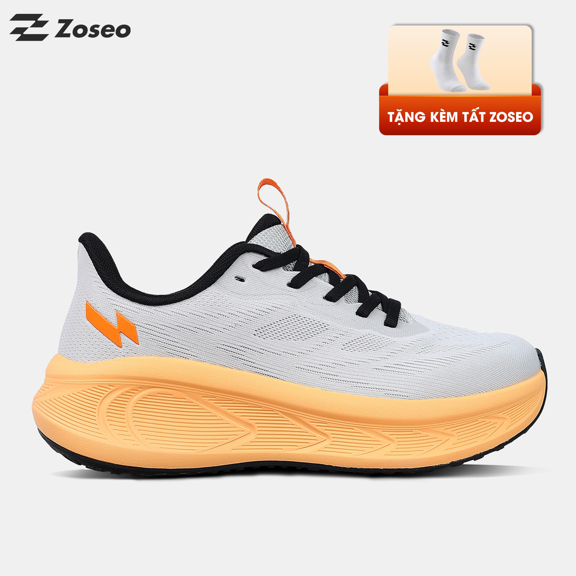 Giày chạy bộ Airgo - Light Grey Orange