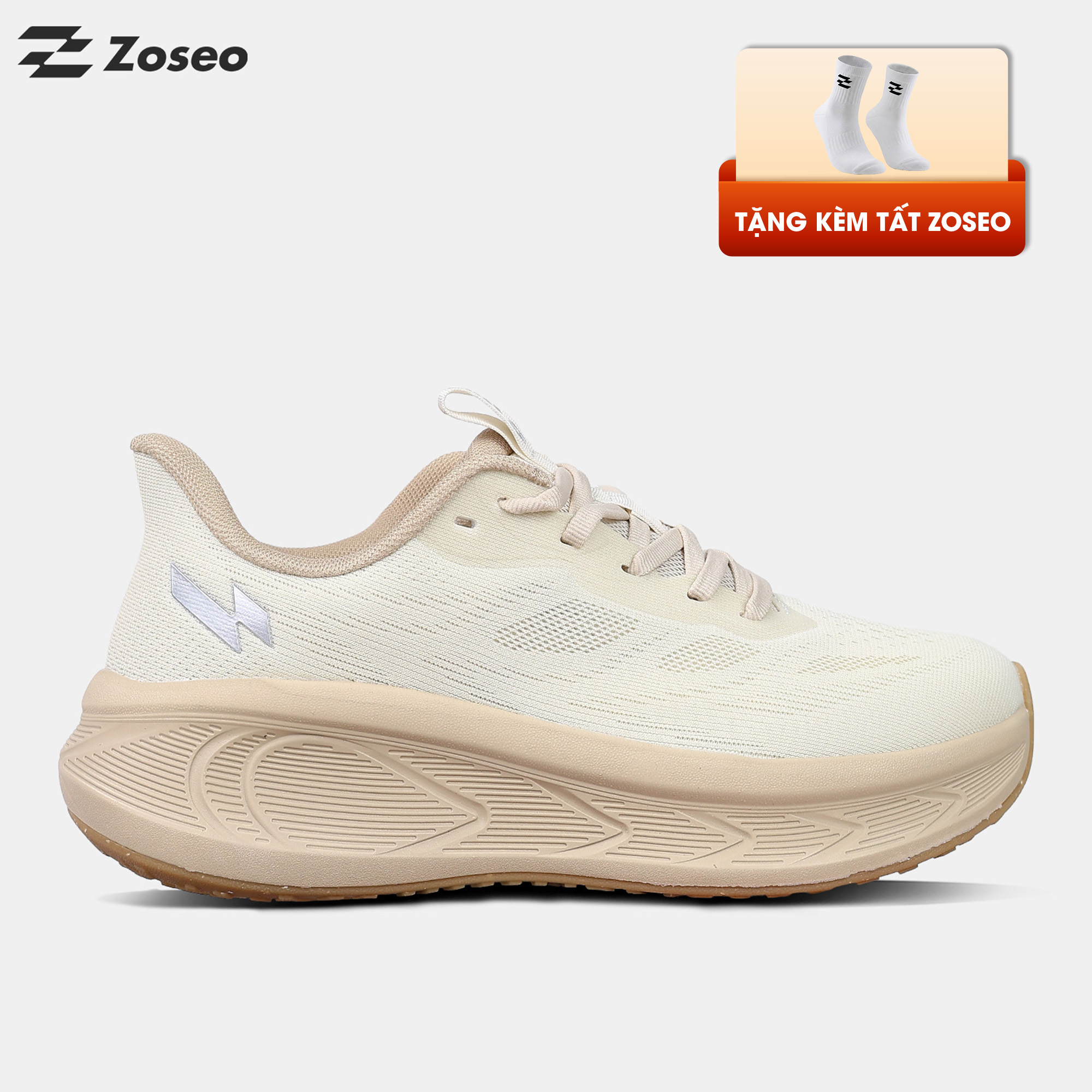 Giày chạy bộ Airgo - White Cream