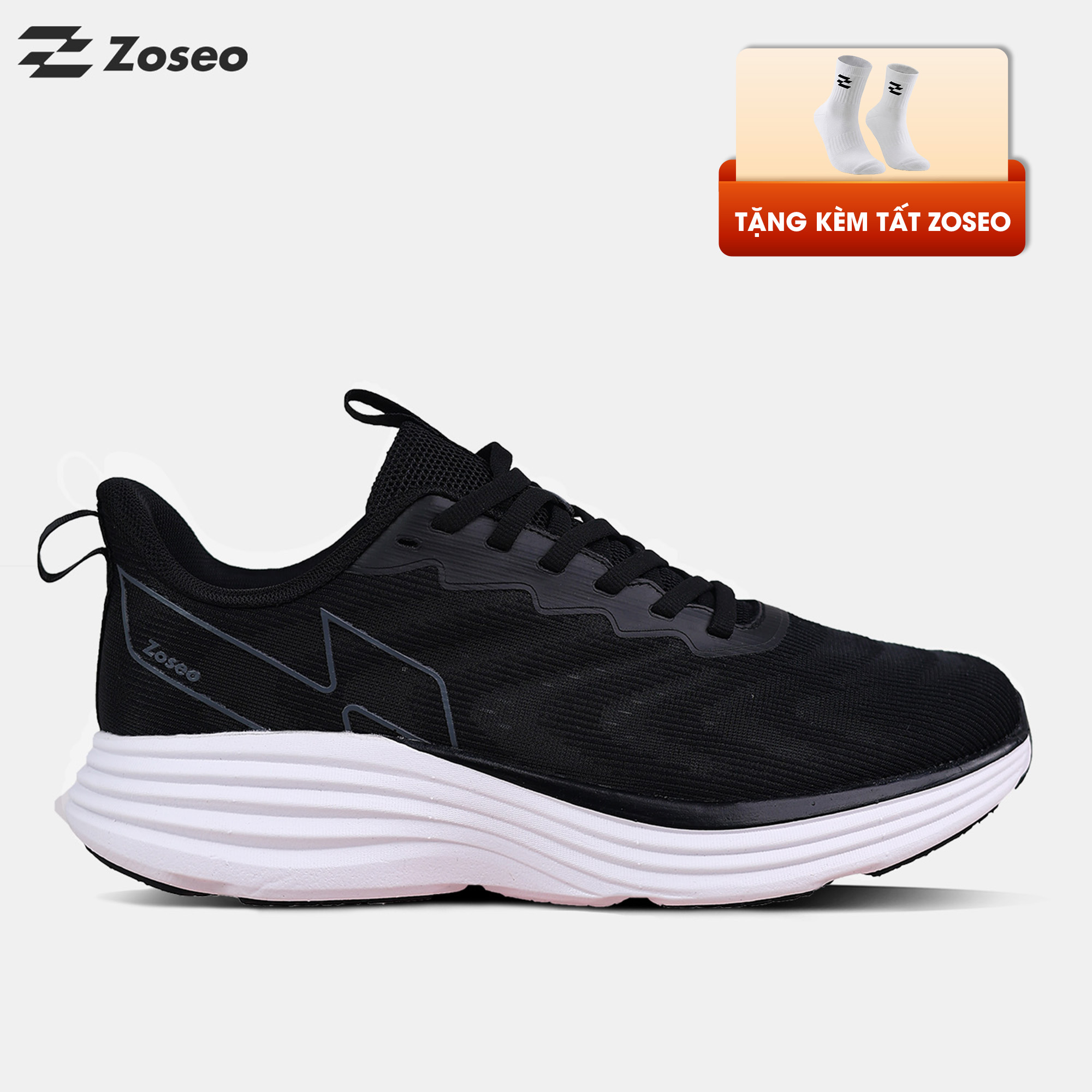 Giày chạy bộ Zoseo Airise - Black