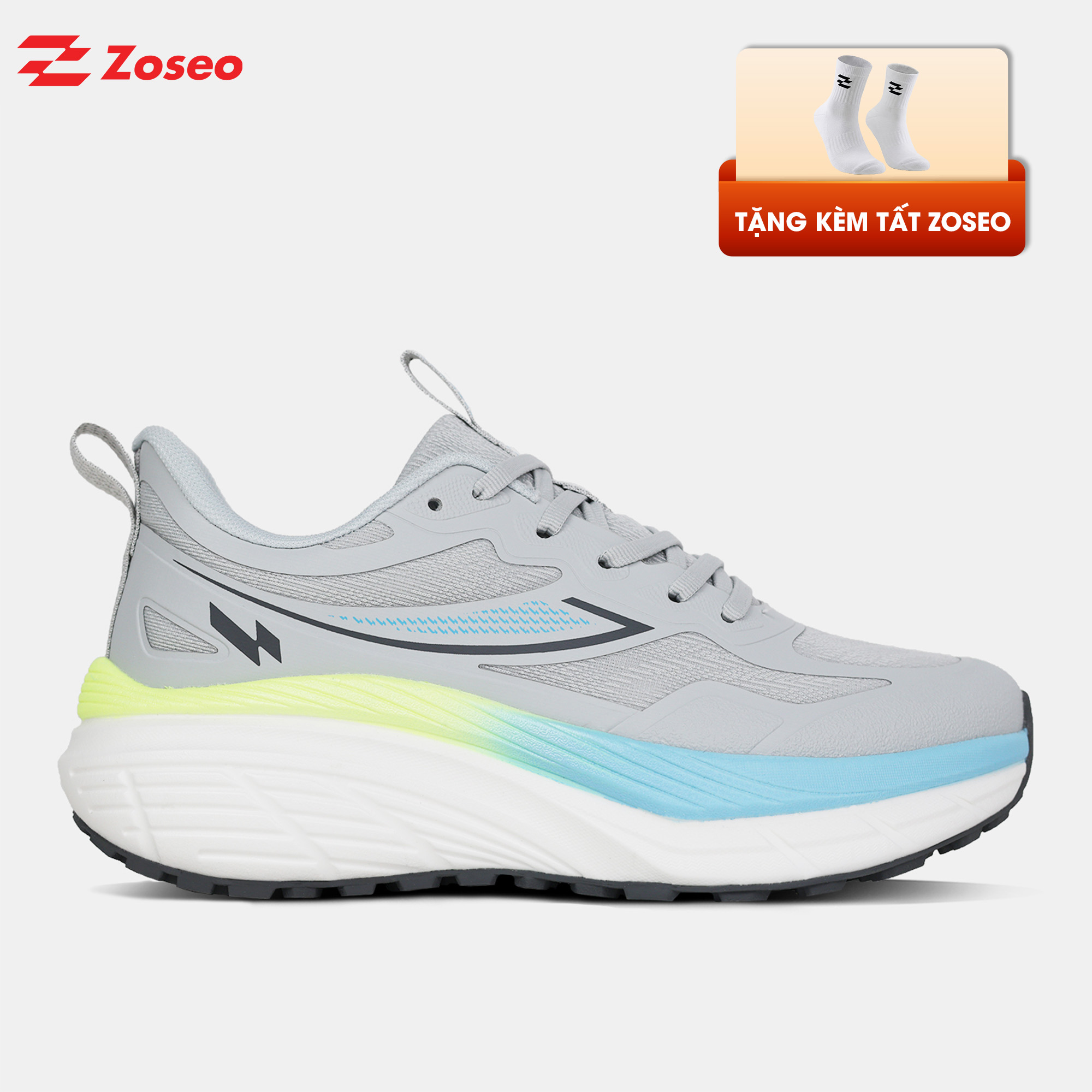 Giày chạy bộ Zoseo Airpath - Grey