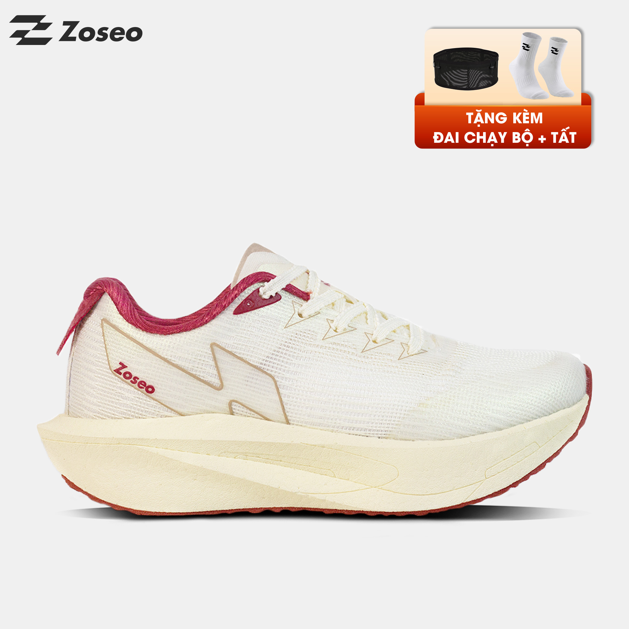 Giày chạy bộ Zoseo Jetboost - Cream Red