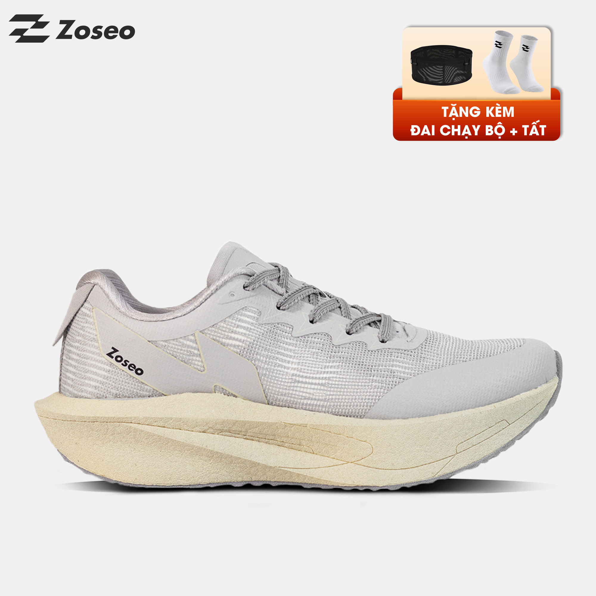 Giày chạy bộ Zoseo Jetboost - Grey