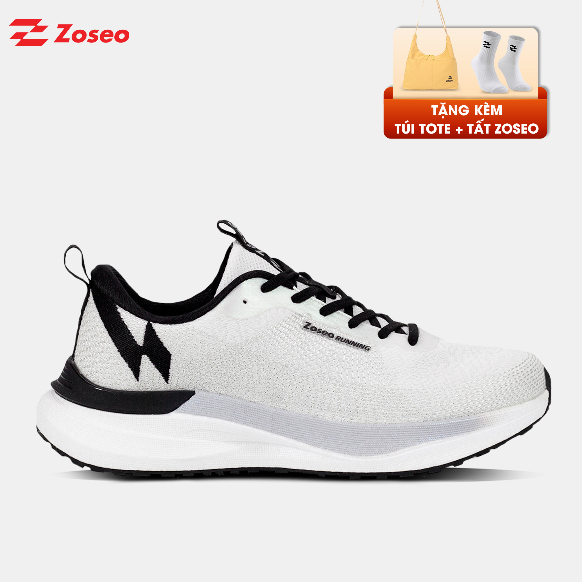 Giày thể thao Zoseo Litenow - White Black
