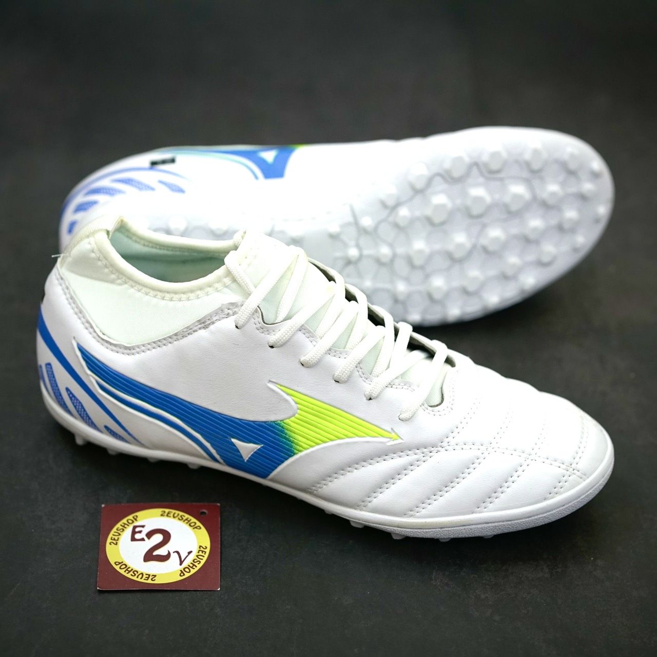 TF Mizuno Trắng Xanh cổ chun