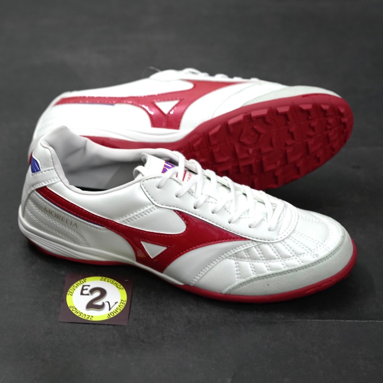 Giày Đá Bóng TF Mizuno Morelia Sala Japan Trắng Đỏ