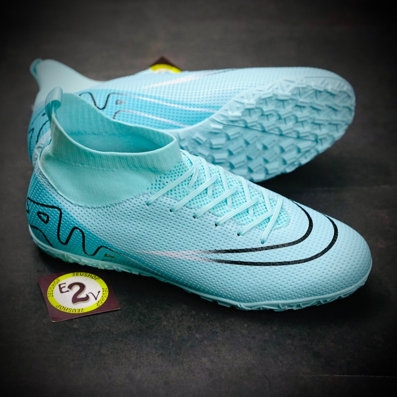 Giày Đá Bóng Nike Mercurial Vapor 15 Xanh Pastel Cao Cổ