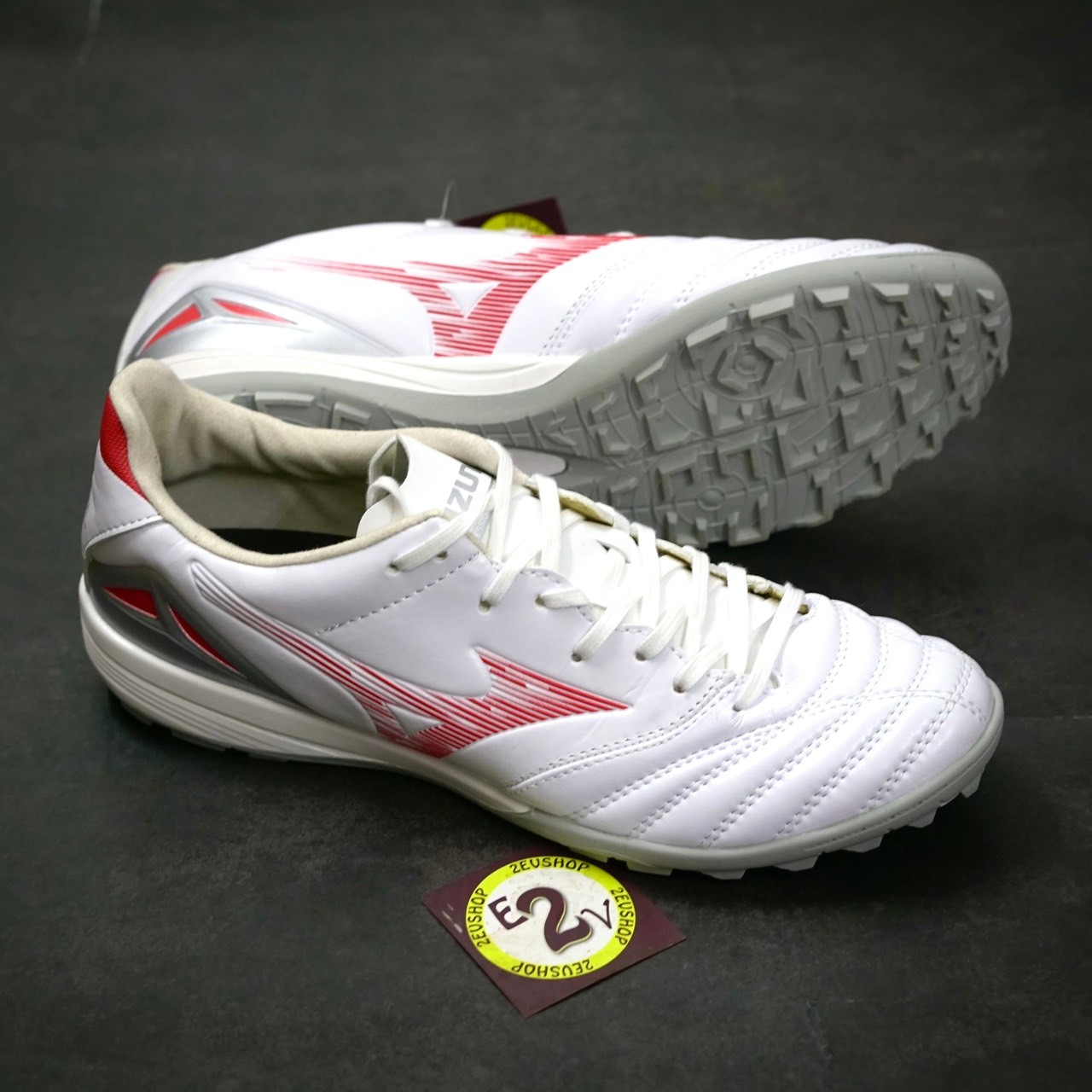 Giày Đá Bóng TF Mizuno Morelia Neo 4 Trắng Đỏ