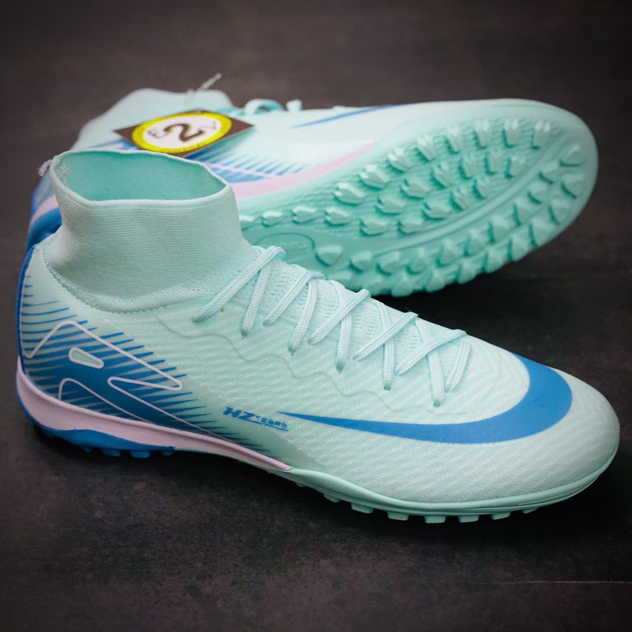 Giày Đá Bóng Nike Air Tezaz Superfly 10 Elite Xanh Ngọc Cao Cổ TF