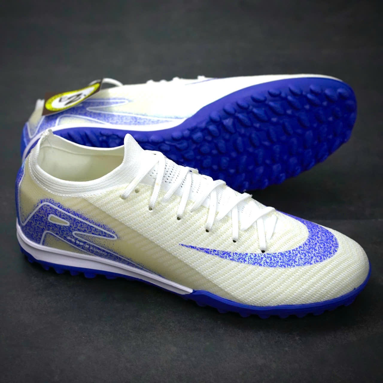 Giày Đá Bóng Nike Air Zooo Mercurial Vapor 16 Elite Trắng Xanh TF