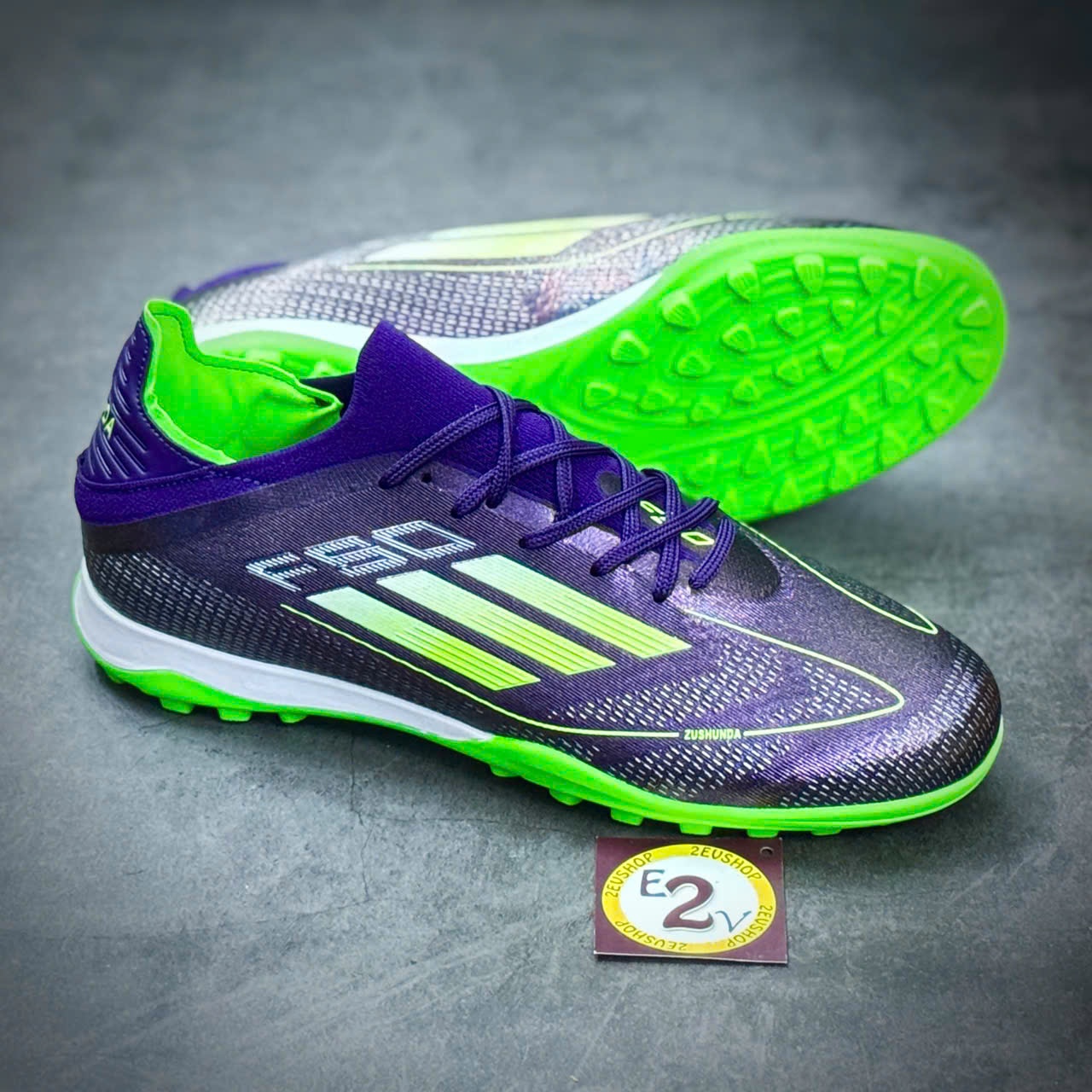 Giày Đá Bóng TF Adidas F50 Elite Tím Cổ Chun