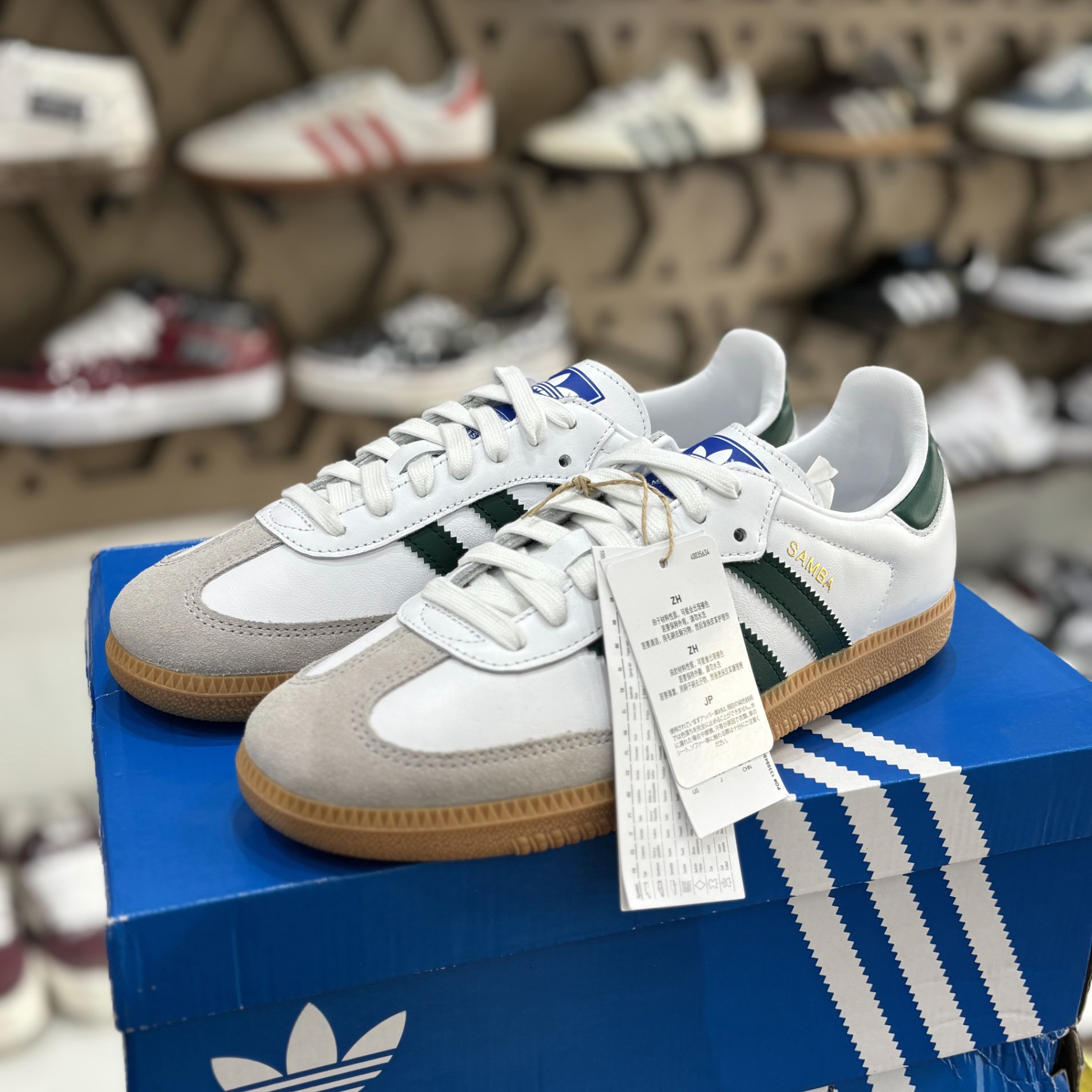 ADIDAS SAMBA OG WHITE COLLEGIATE GREEN GUM