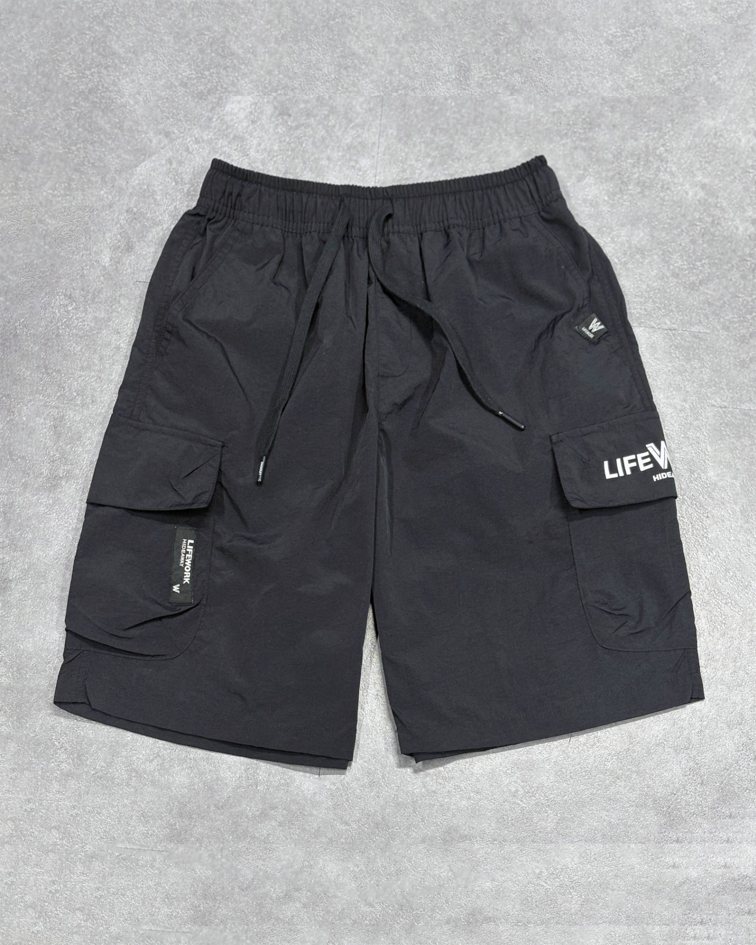 LIFE WORK CARGO SHORT BLACK