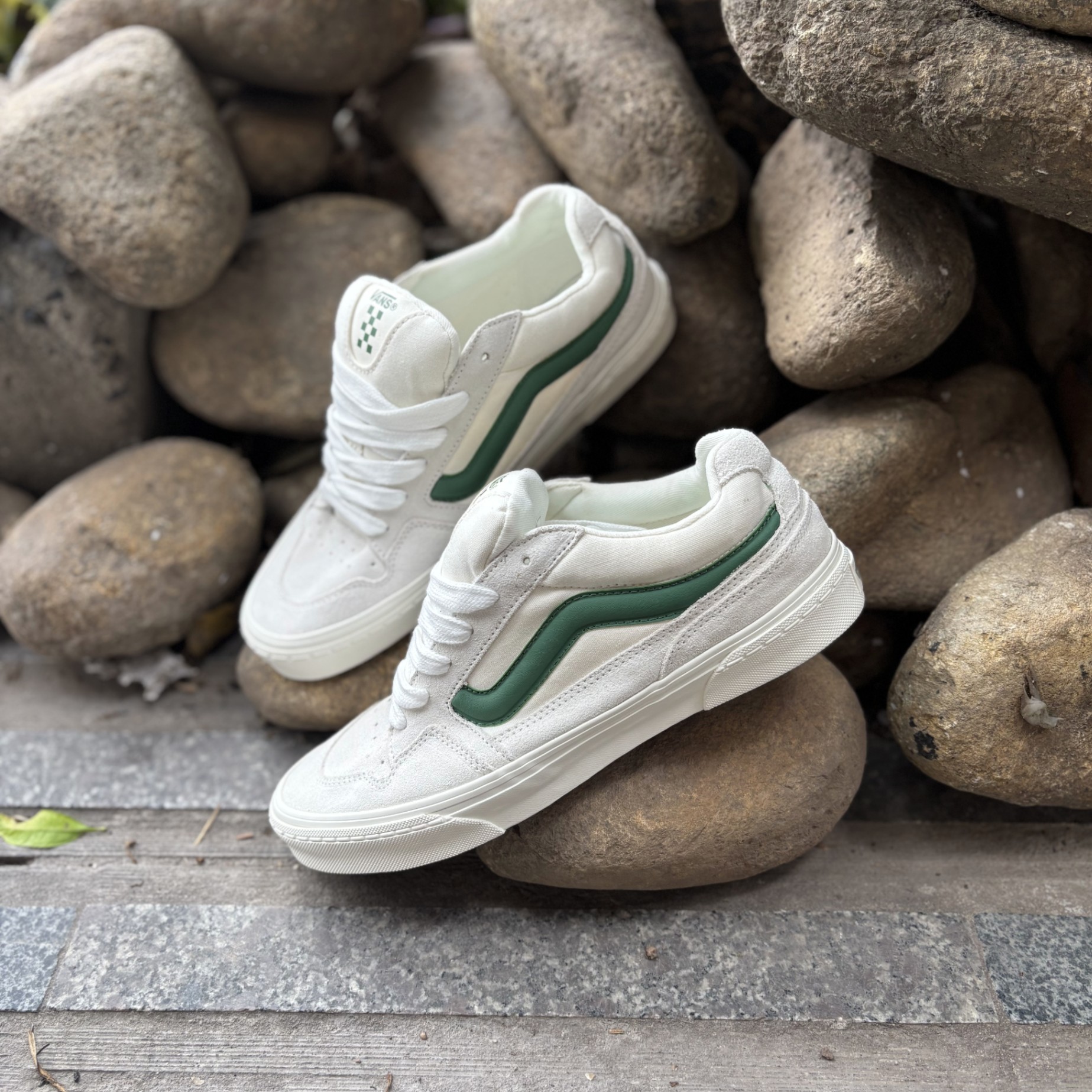 WAFFLE SNEAKER CALDRONE SKATE VINTAGE WHITR KELLY GREEN