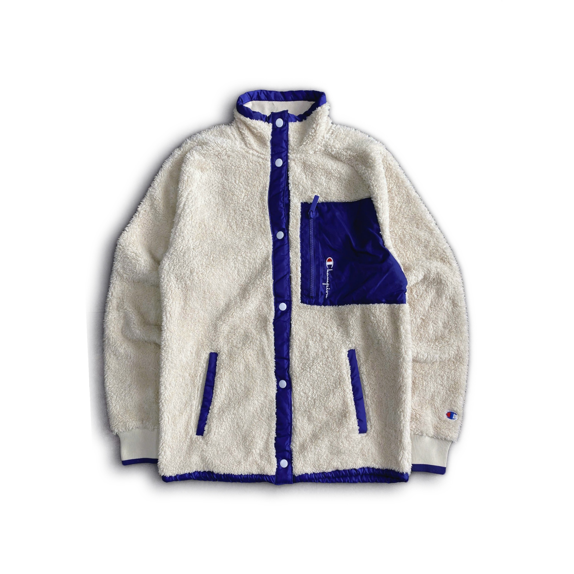 CHAMP FLEECE JACKET WHITE BLUE