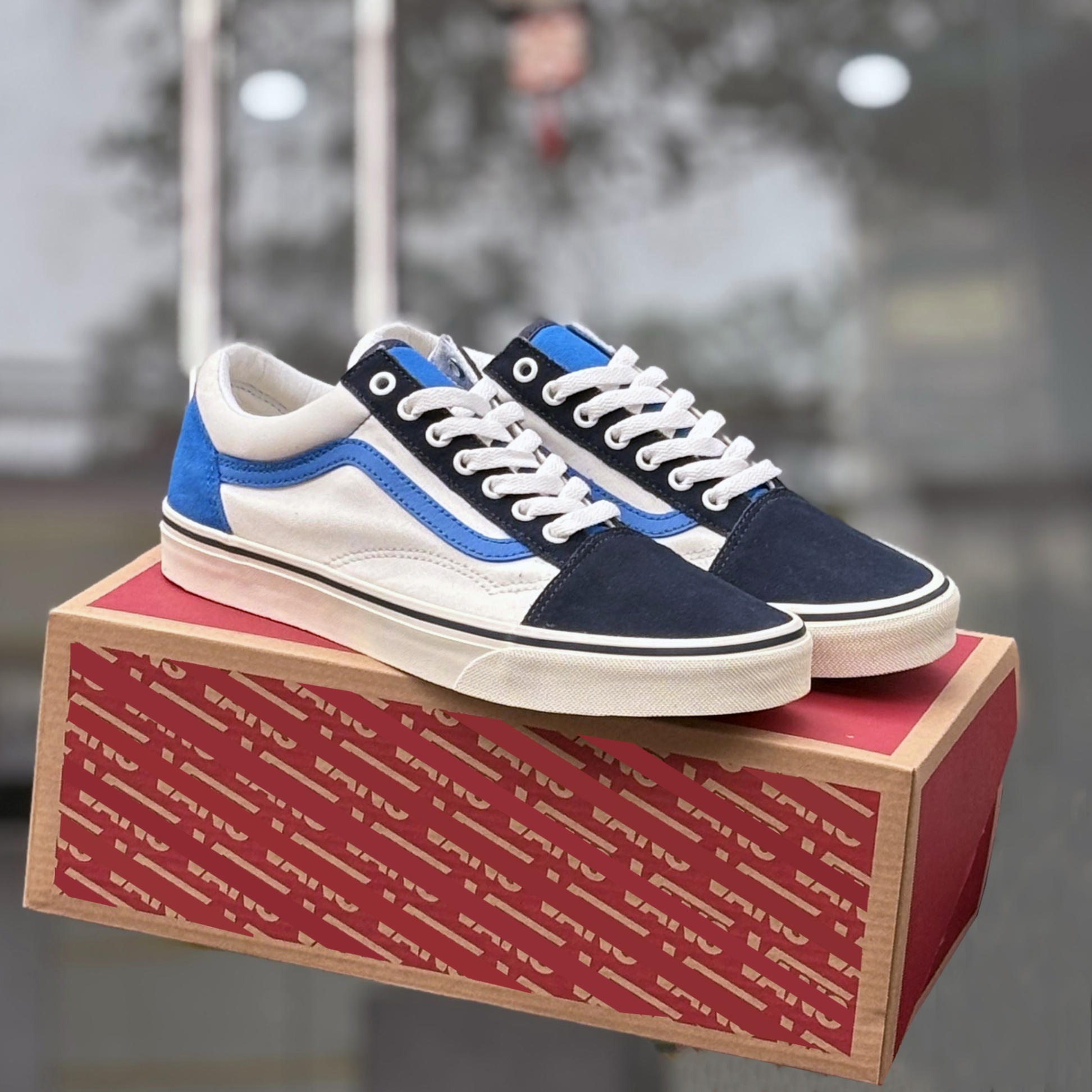 OLD SKOOL MARSHMALLOW BLUE NAVY