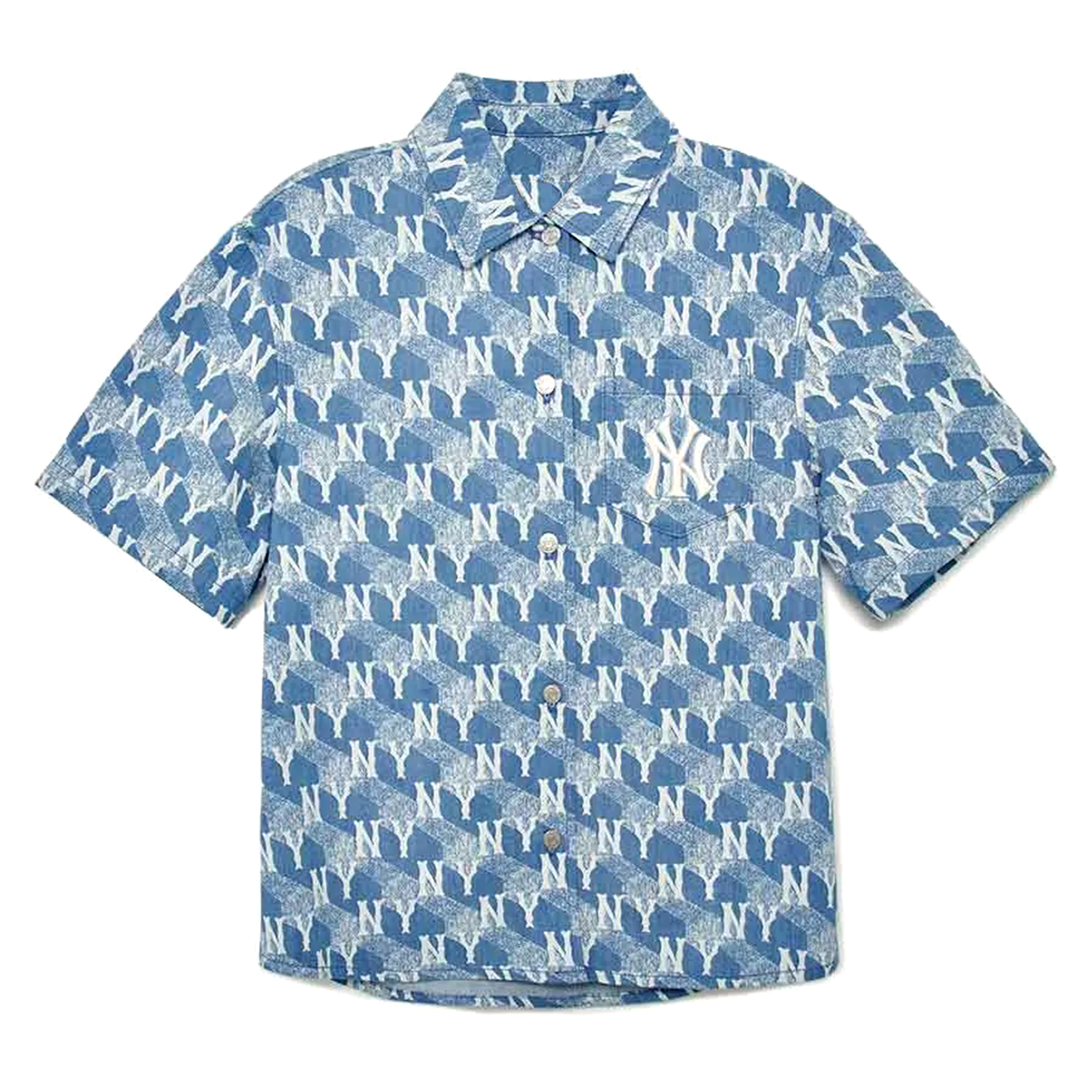 NEW YORK YANKEES MONOGRAM DENIM SHIRT 3FDRM0633-50SBL