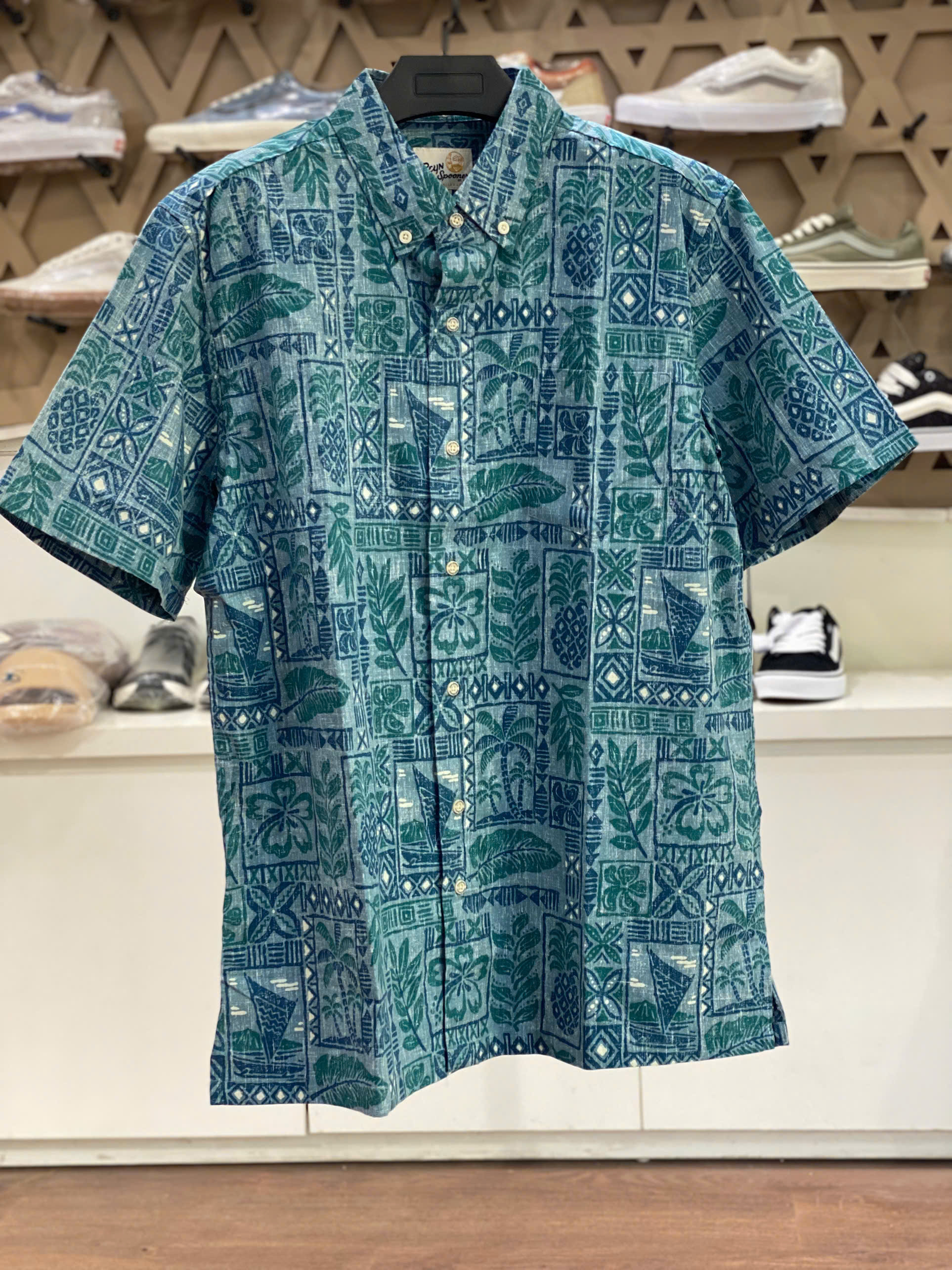 RAYN SPOONER SHIRT - ISLAND GREEN