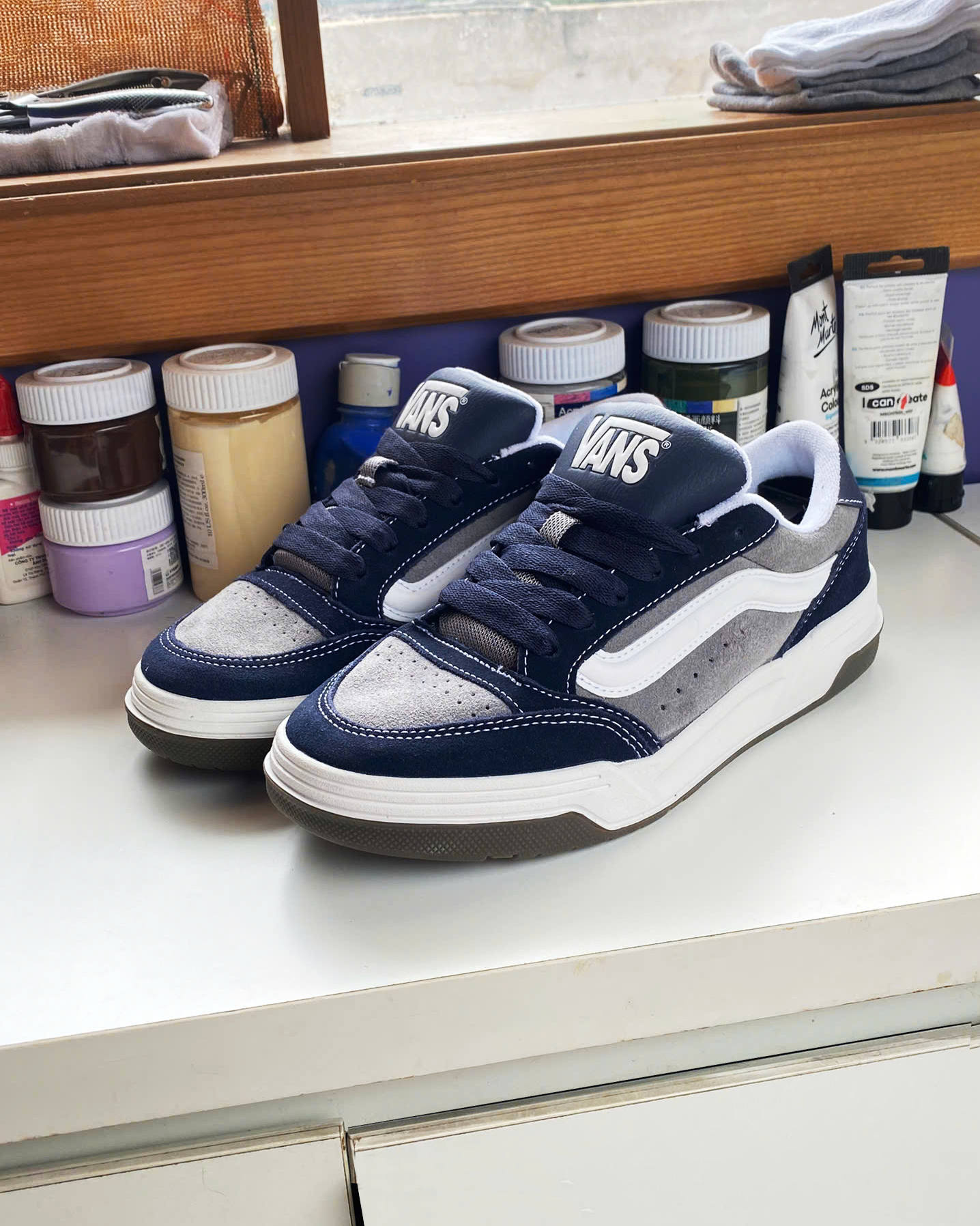 WAFFLE SNEAKER HYLANE GREY NAVY