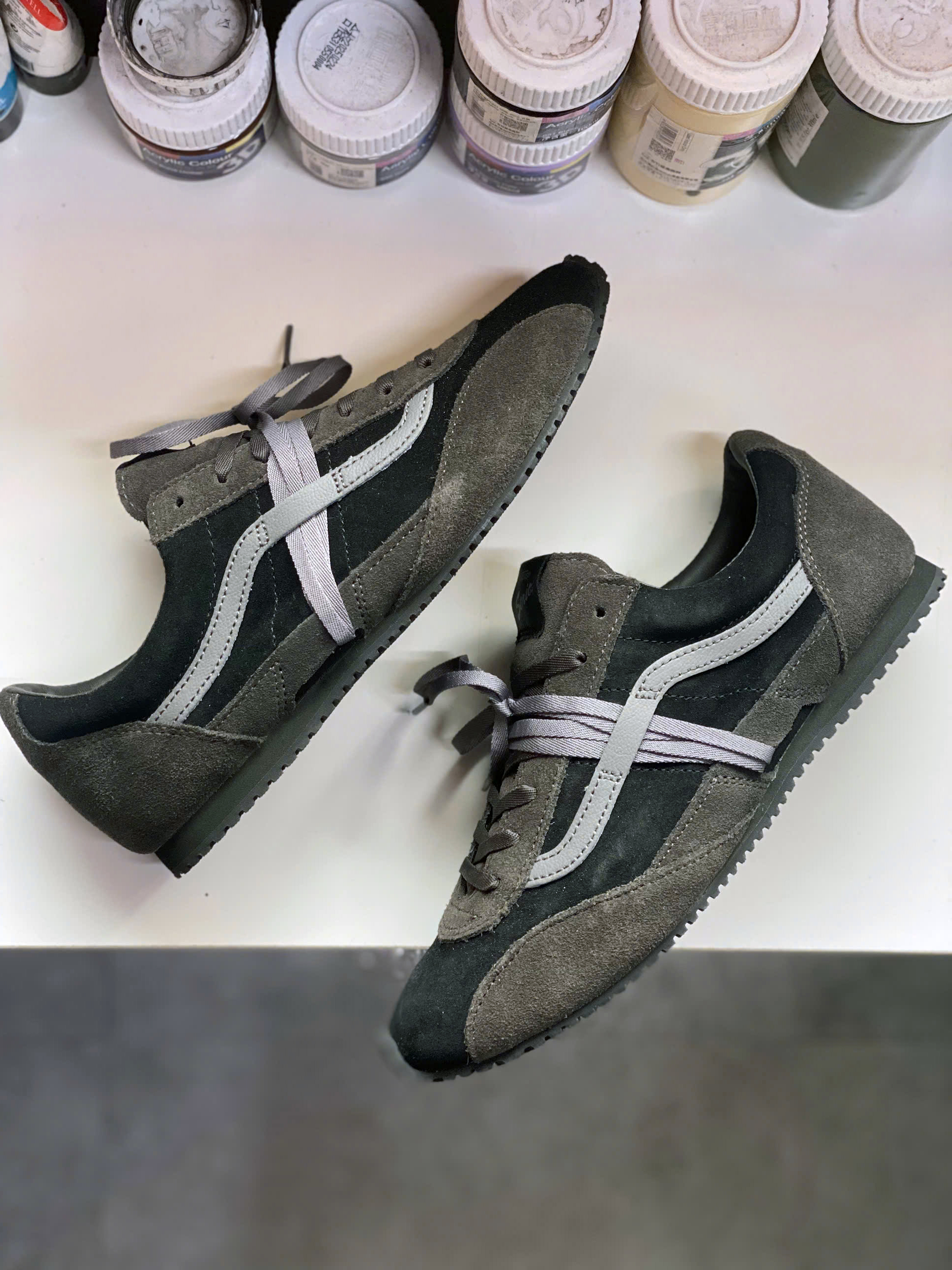 WAFFLE SNEAKER PREMIUM SUPER LOWPRO GREY BLACK