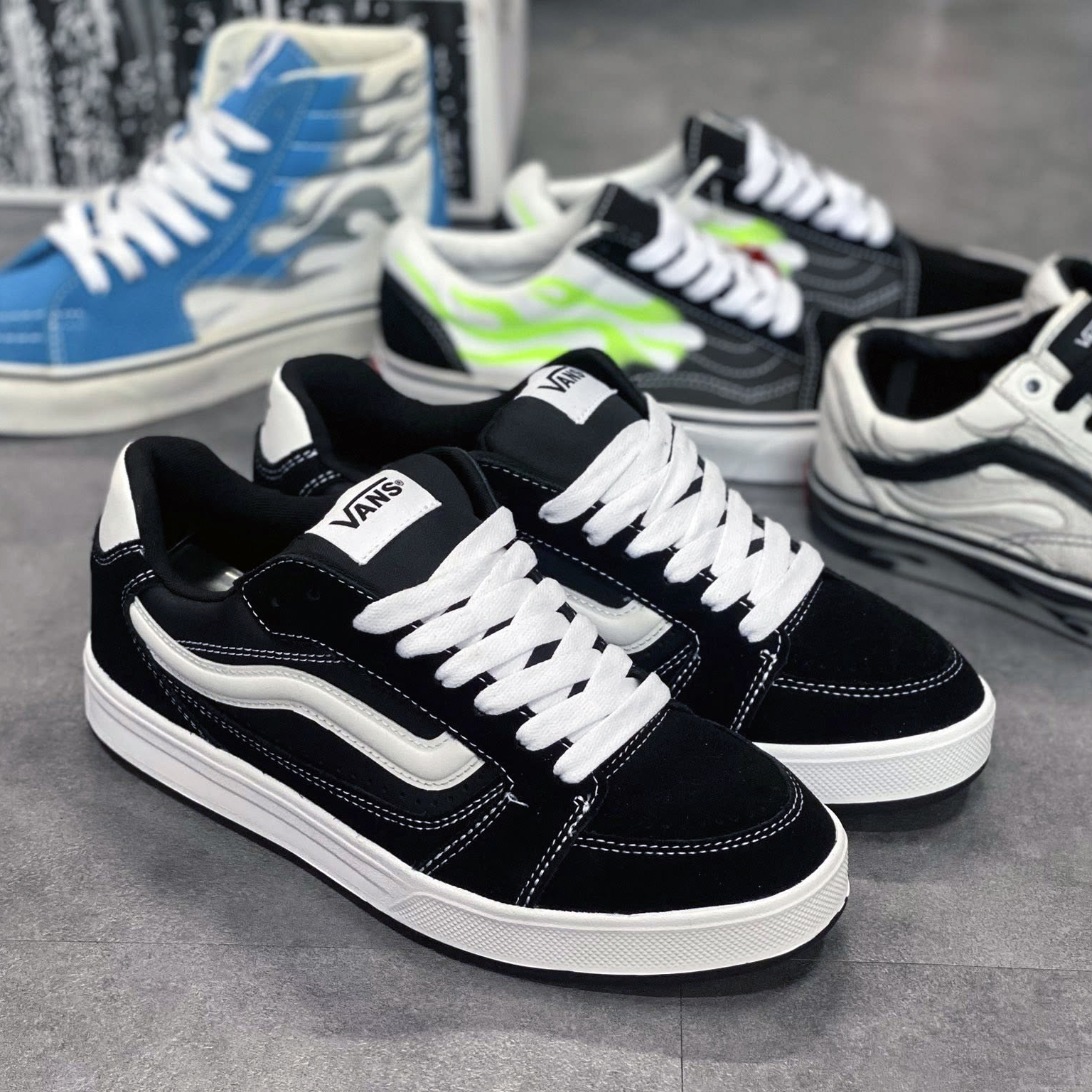WAFFLE SNEAKER KNU SKOOL LITE BLACK