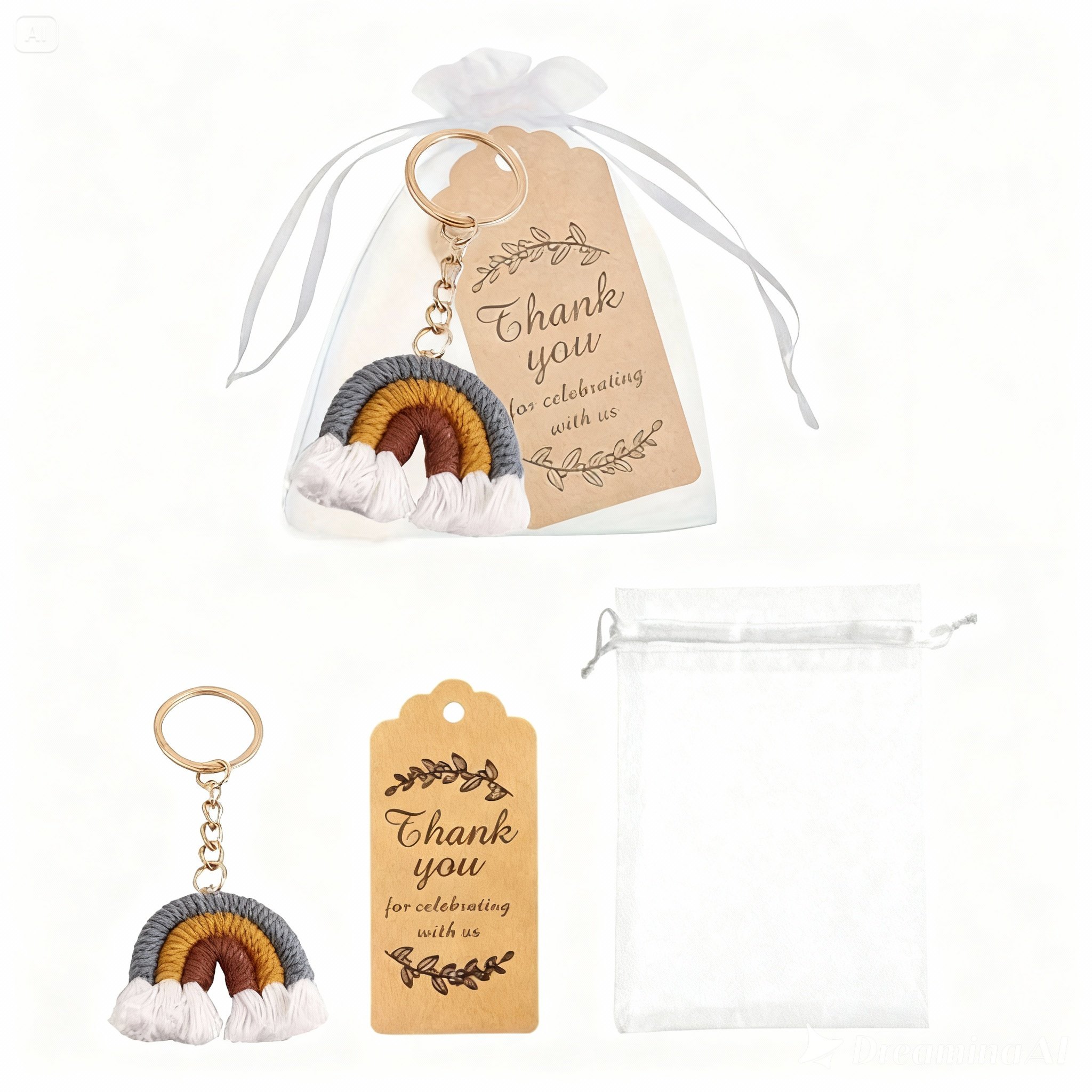 Set 5 Móc Khóa Cầu Vồng Handmade