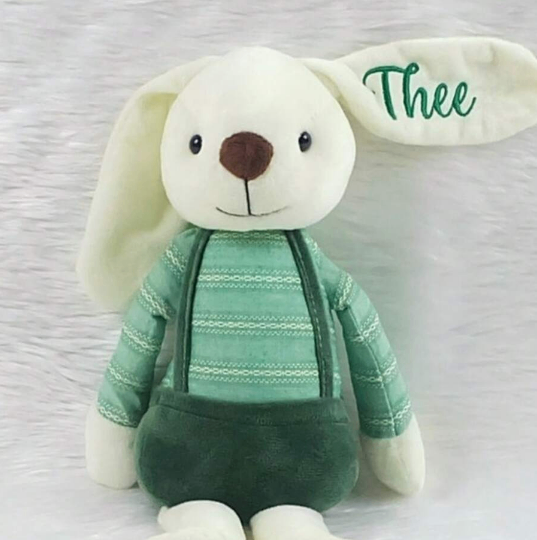 Thỏ bông thêu tên theo yêu cầu ngộ nghĩnh đáng yêu