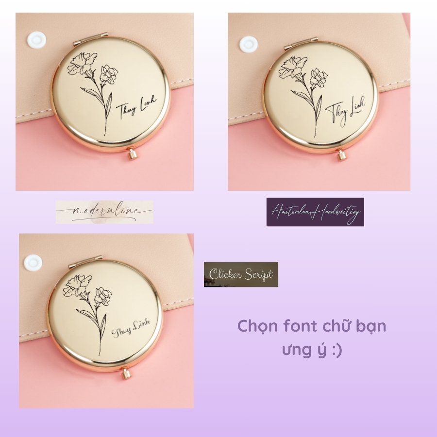 Gương cầm tay cá nhân hóa