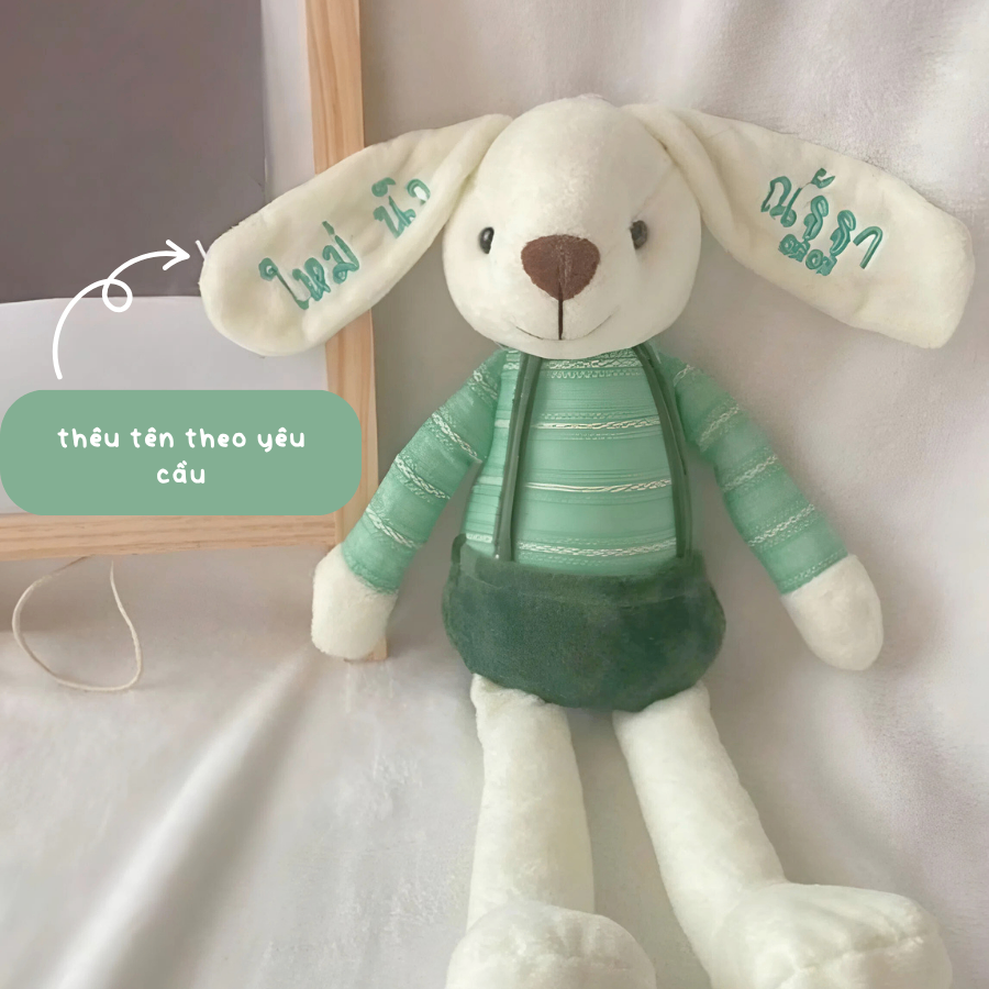 Thỏ bông thêu tên theo yêu cầu ngộ nghĩnh đáng yêu