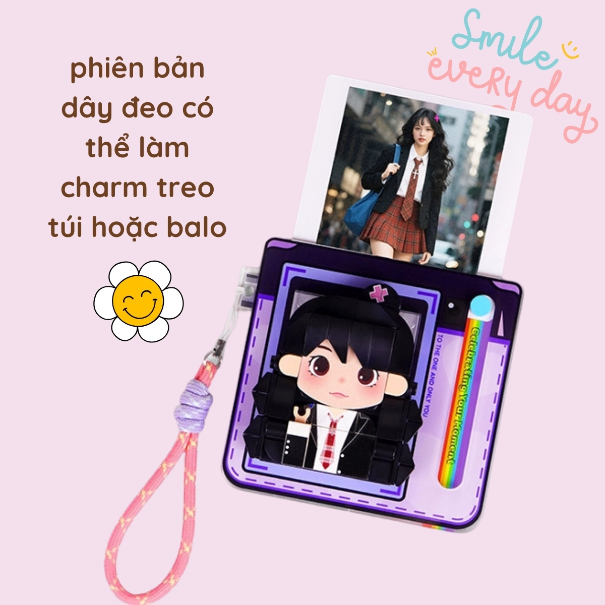 Bộ xếp hình kiểu Selfie có dây treo 1 nhân vật
