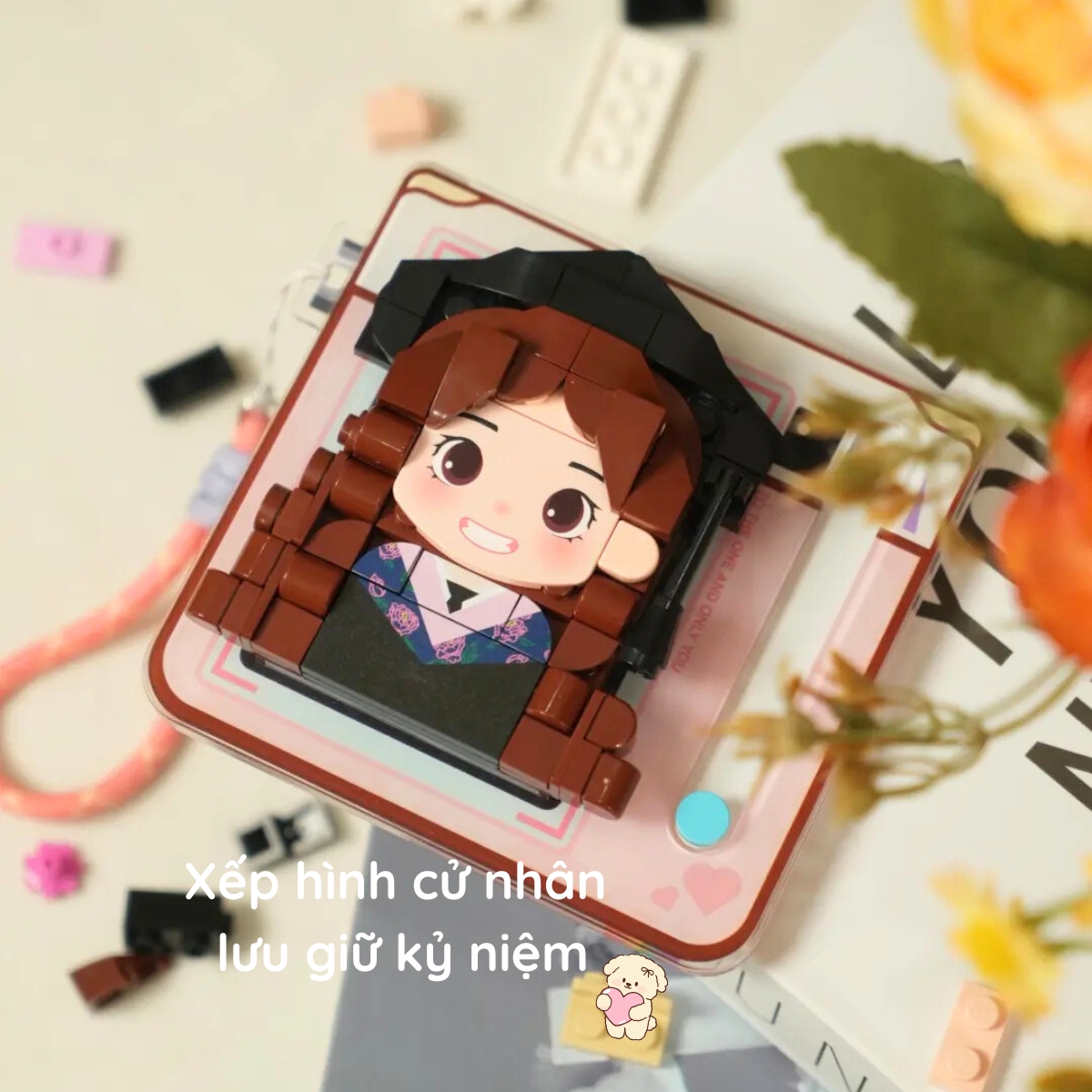 Bộ xếp hình kiểu Selfie có dây treo 1 nhân vật