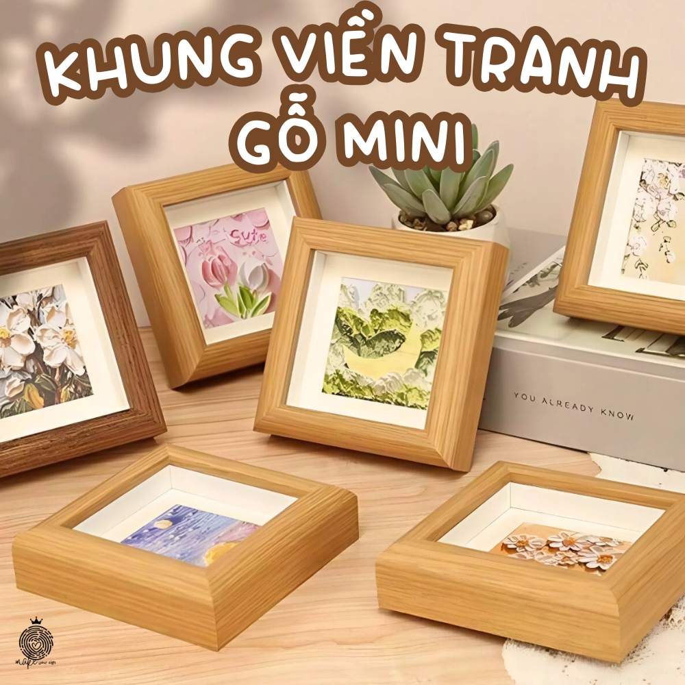 Khung viền tranh gỗ mini 10.7cm