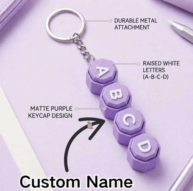 Móc Khóa Bàn Phím Custom Tên