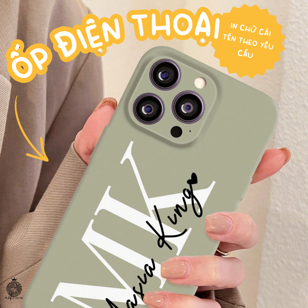 Ốp điện thoại in chữ cái tên theo yêu cầu